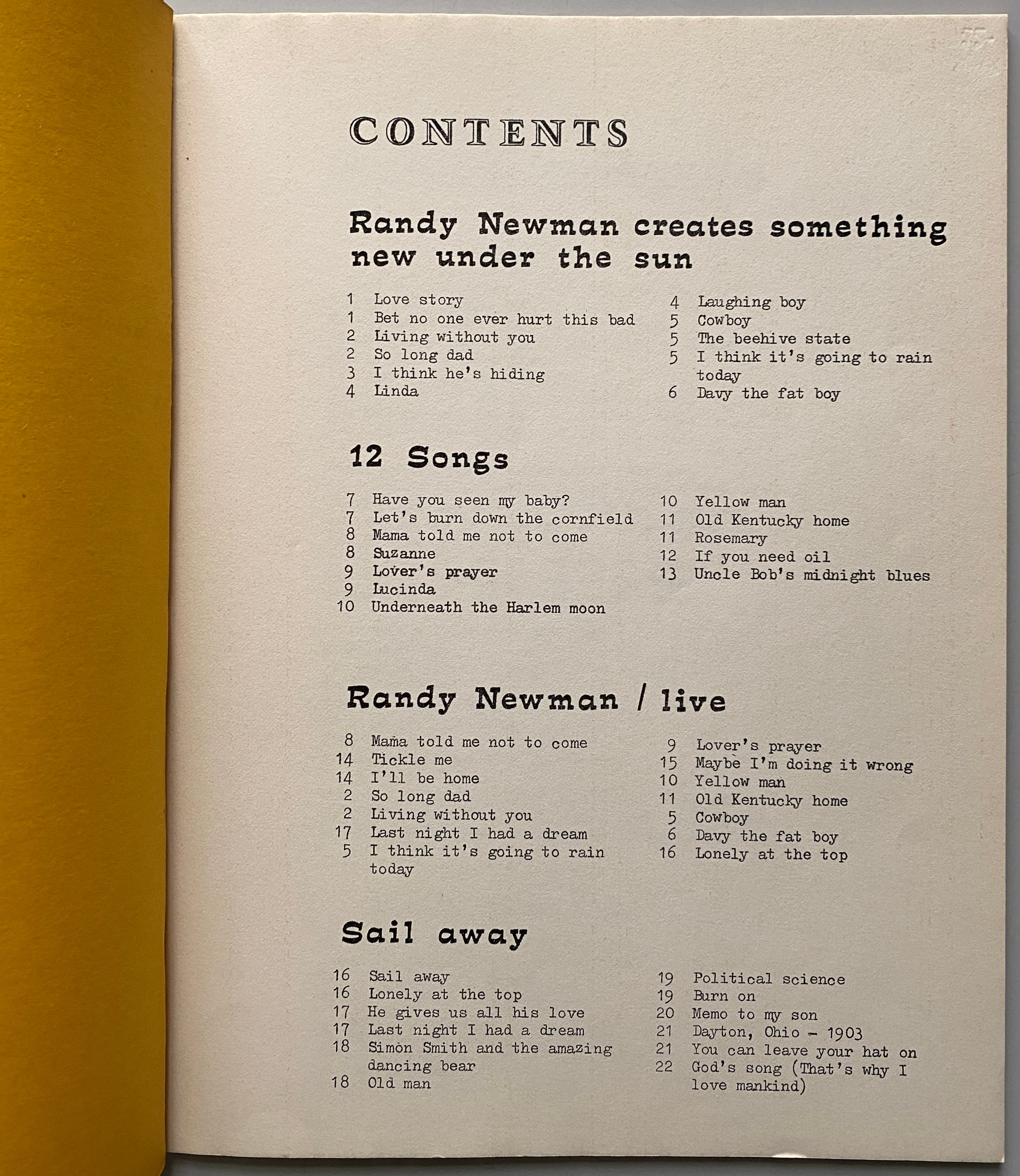 Randy Newman songbook