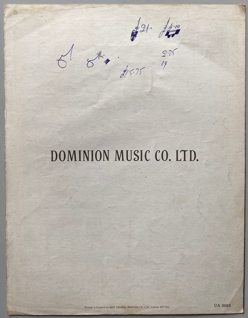 David Bowie Sorrow Song Sheet