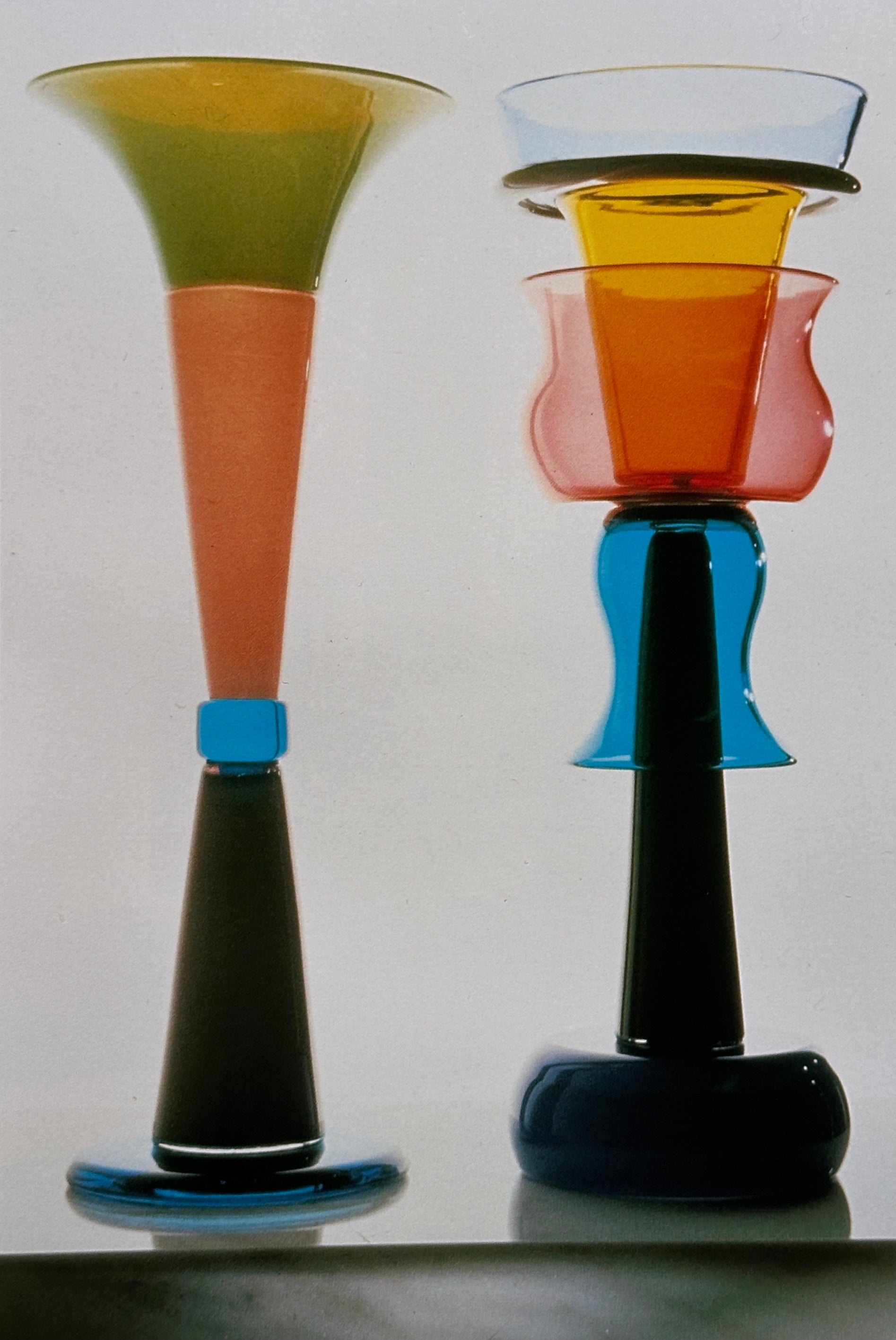 Memphis Ceramics Silver Glass