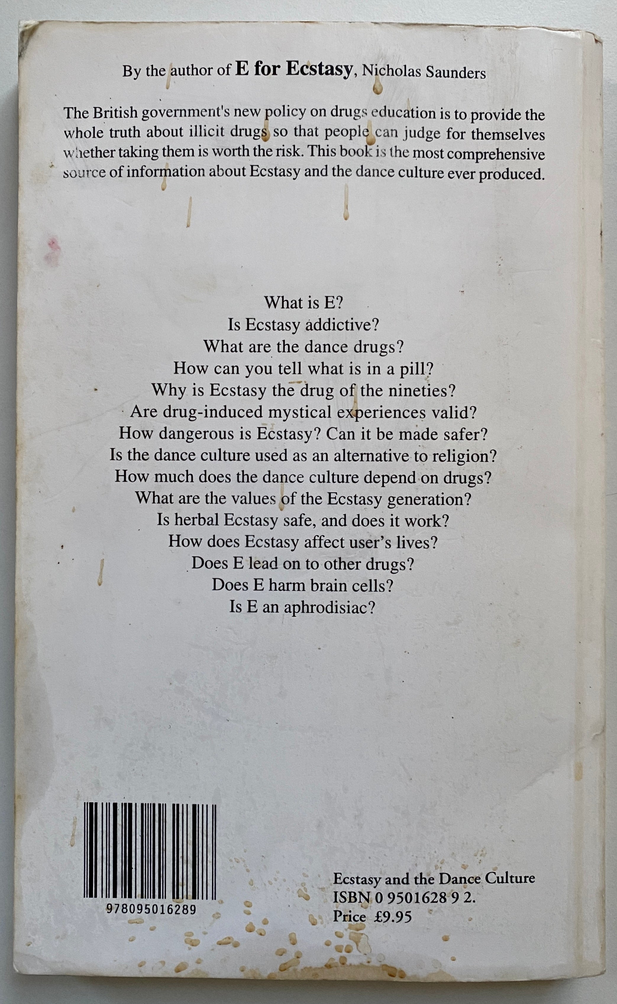 Ecstasy and the Dance Culture