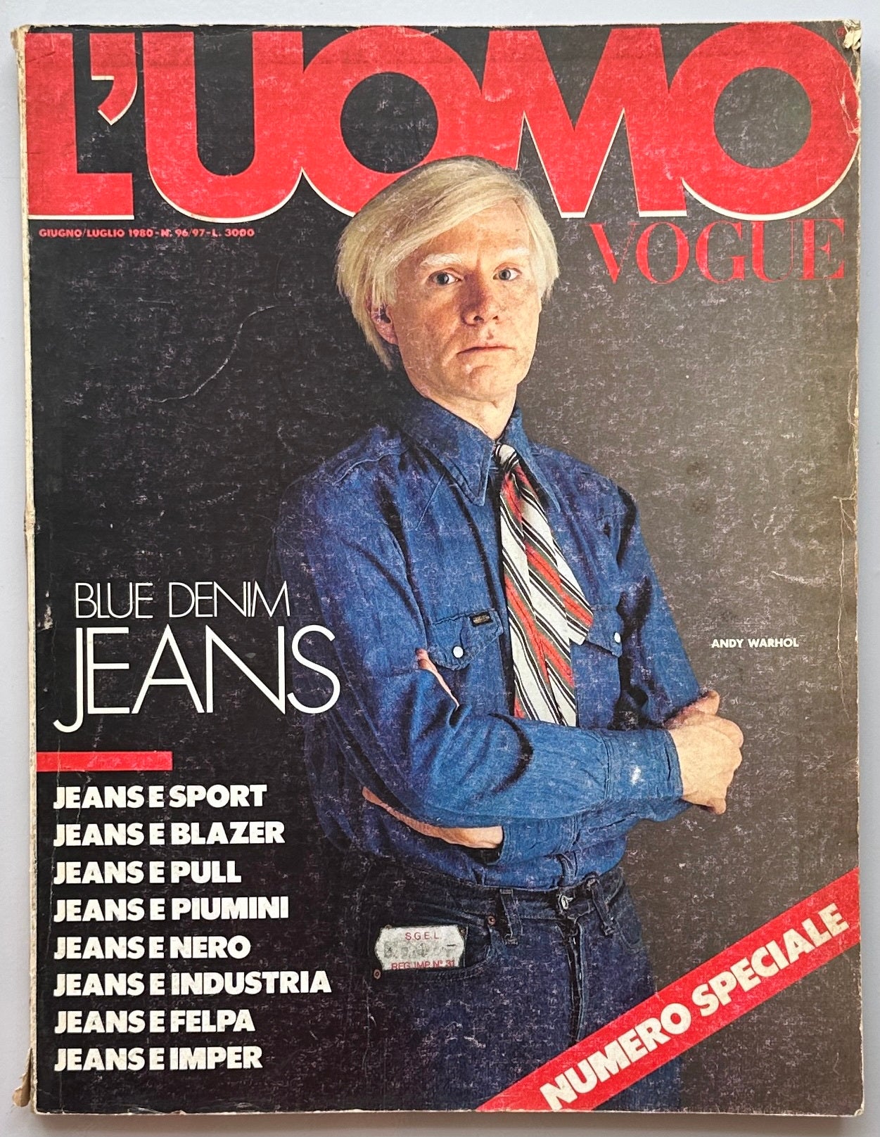 L'Uomo Vogue 1980 Warhol / Jeans Special
