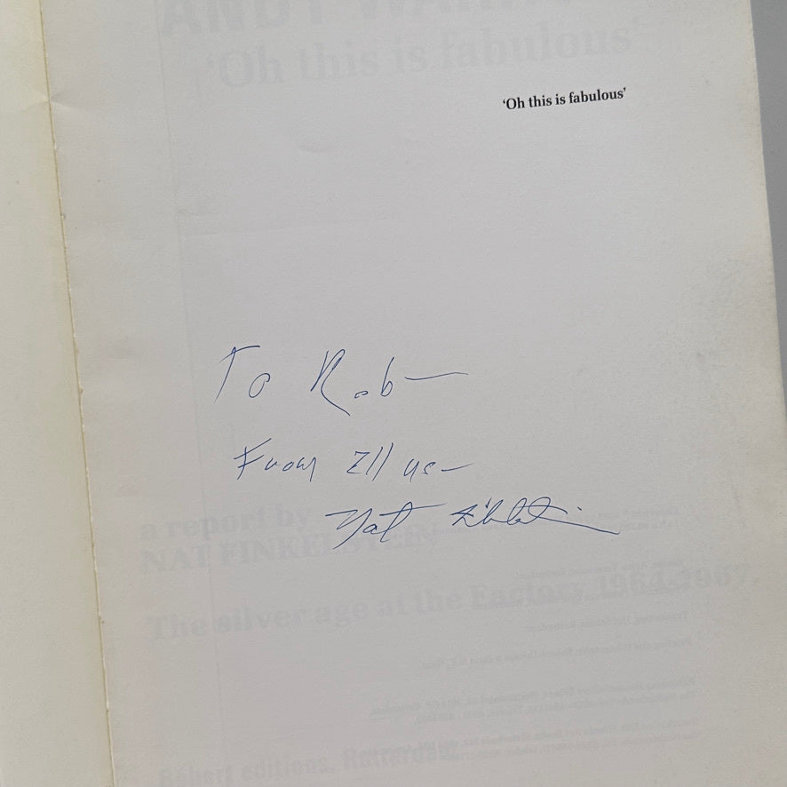 [SIGNED] NAT FINKELSTEIN ANDY WARHOL THE FACTORY YEARS
