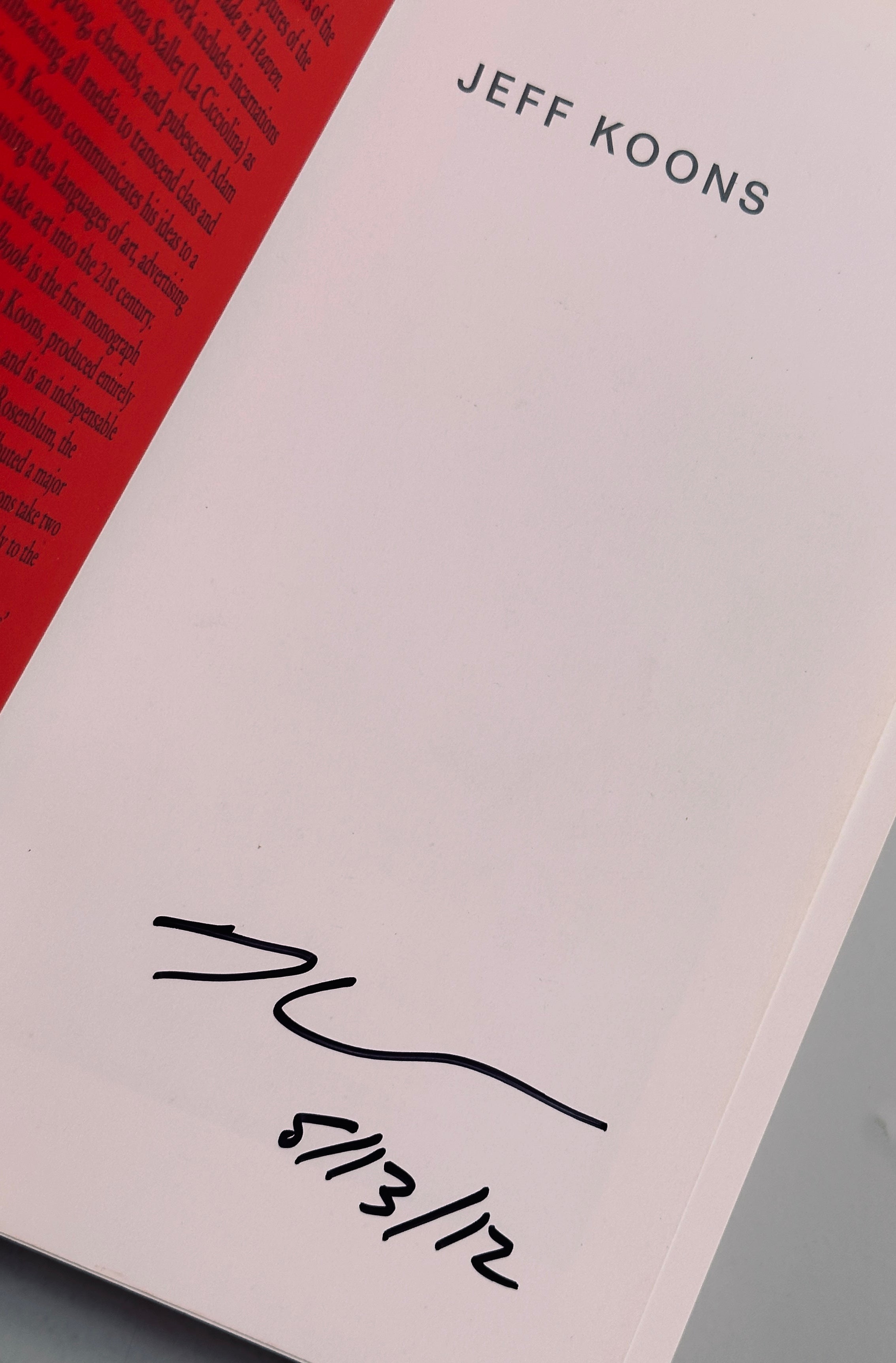 [SIGNED] JEFF KOONS THE JEFF KOONS HANDBOOK