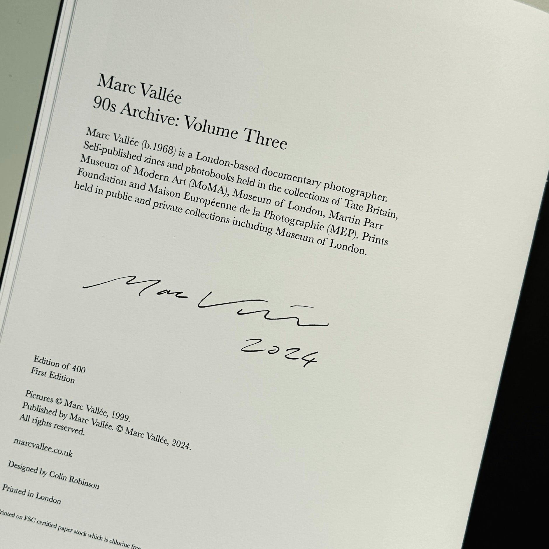 Marc Vallée 90s Archive Volume Three