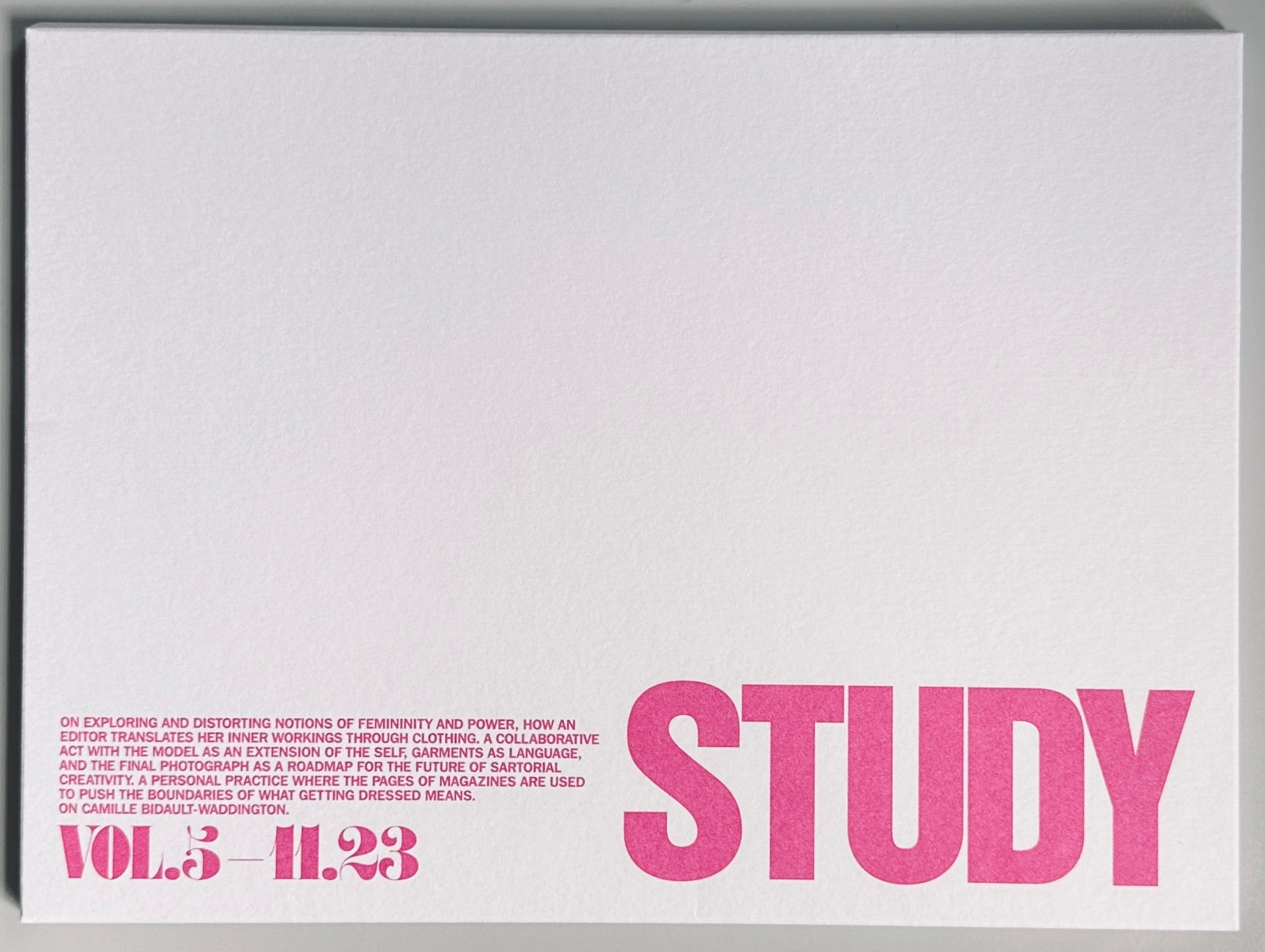 Study Volume 5 - On Camille Bidault-Waddington