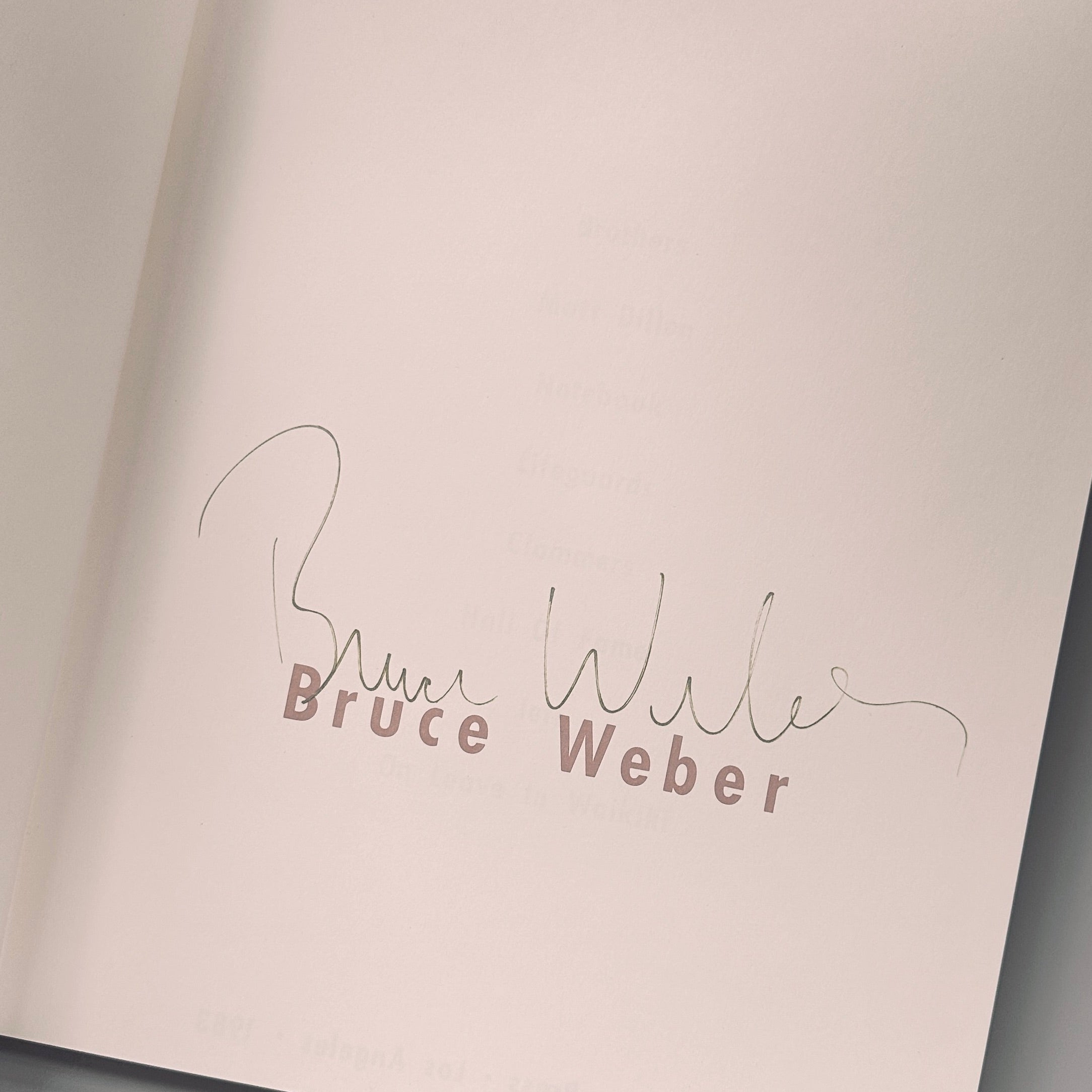 SIGNED] BRUCE WEBER 1983 – IDEA