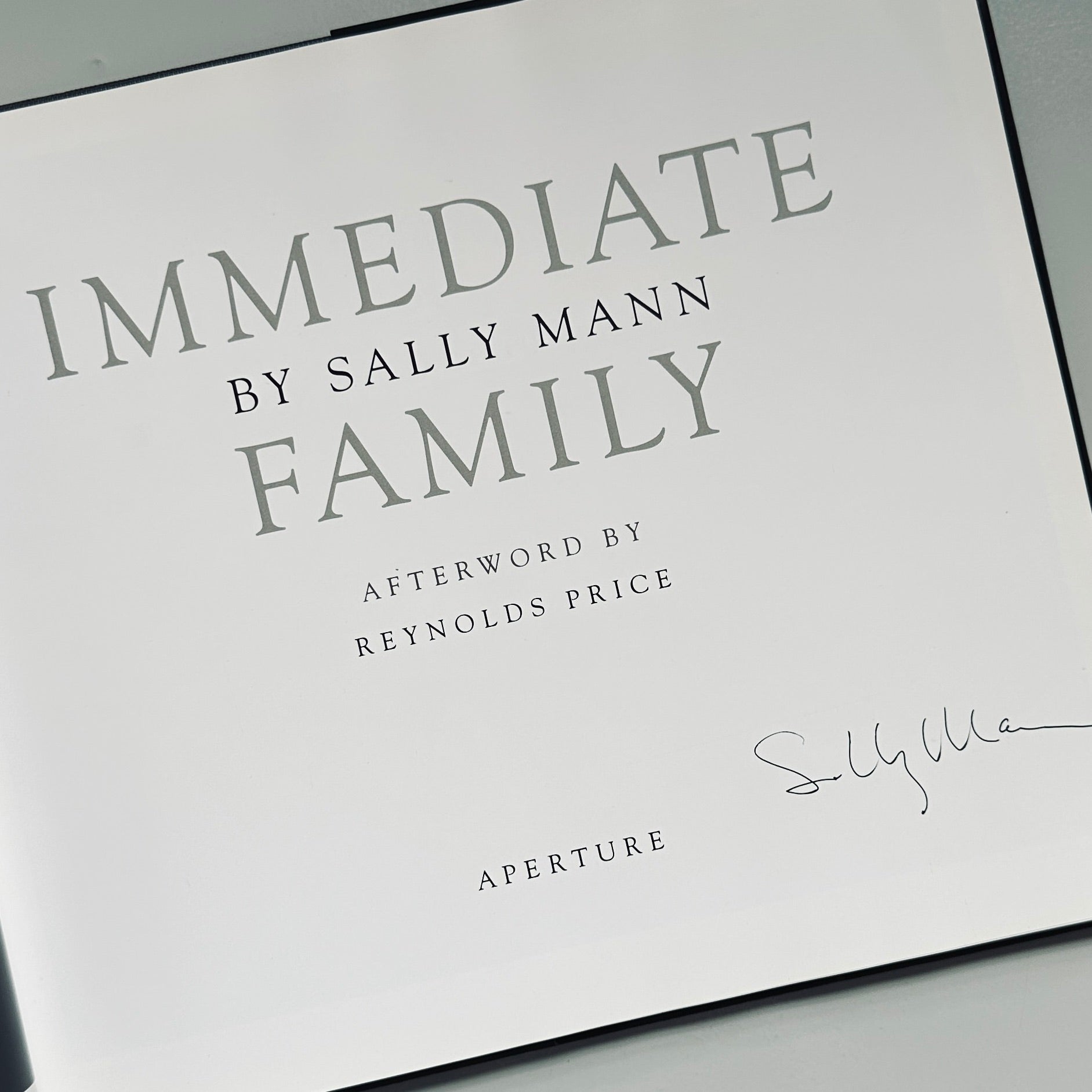 [SIGNED] SALLY MANN IMMEDIATE FAMILY