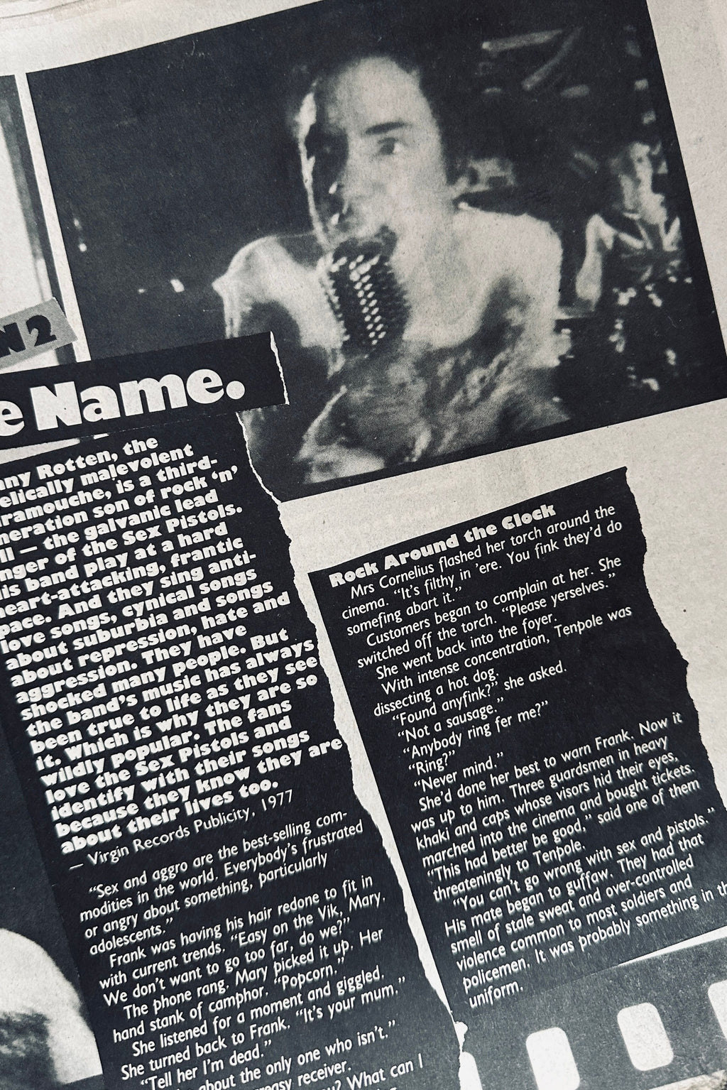 The Great Rock n Roll Swindle Novel Newspaper