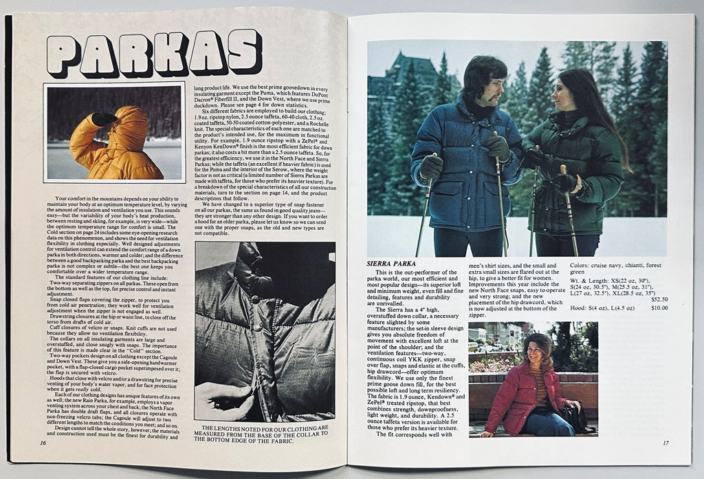 North Face 1975 catalogue
