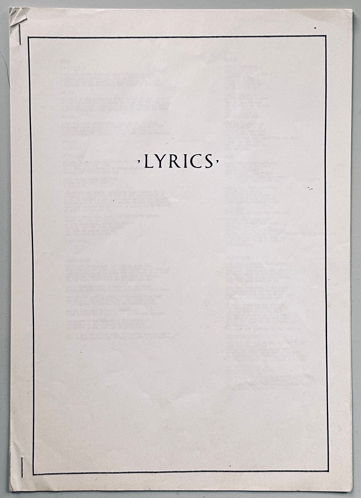 Joy Division Lyrics