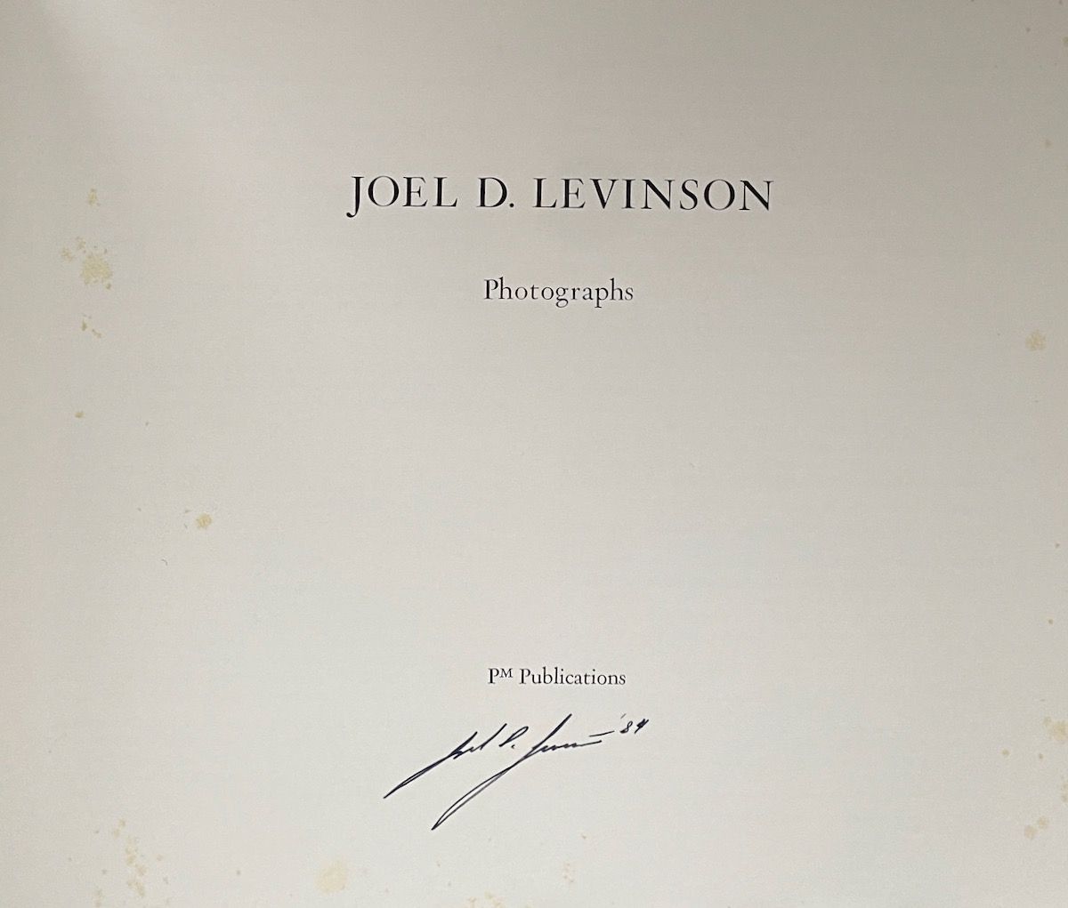 [SIGNED] JOEL D. LEVINSON
