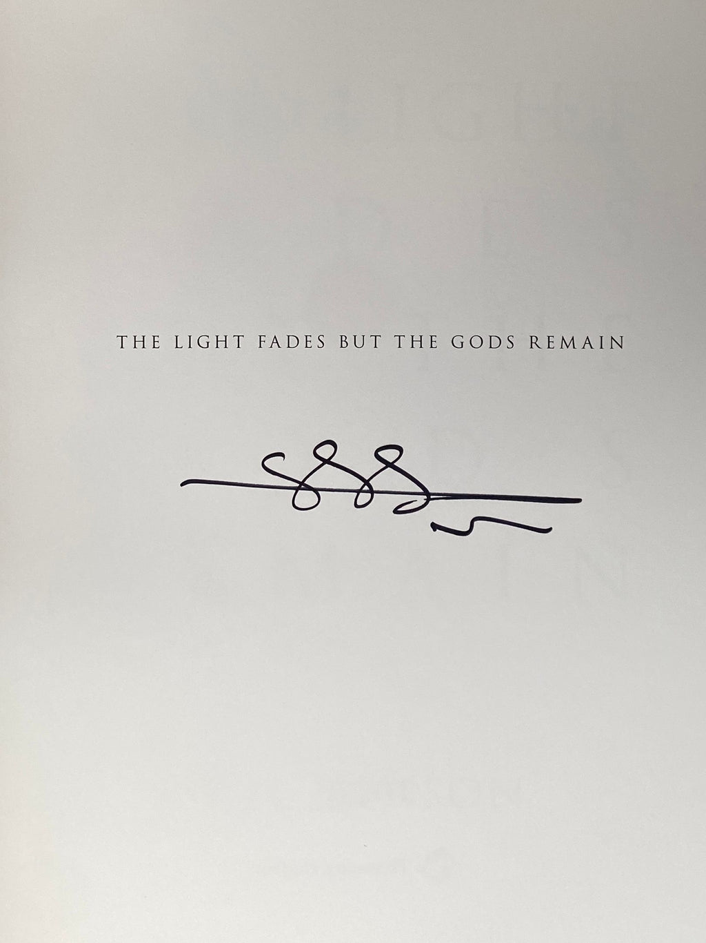 [SIGNED] BILL HENSON THE LIGHT FADES