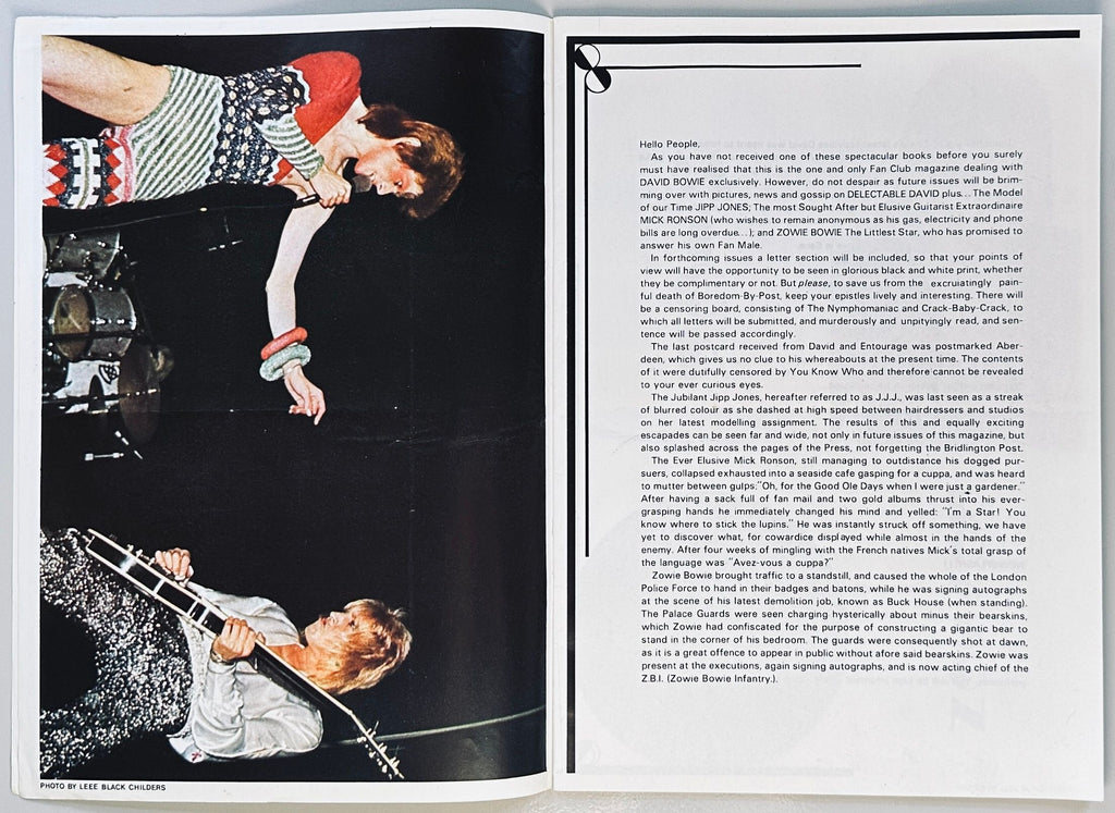 David Bowie Fan Club Magazine Issue 1