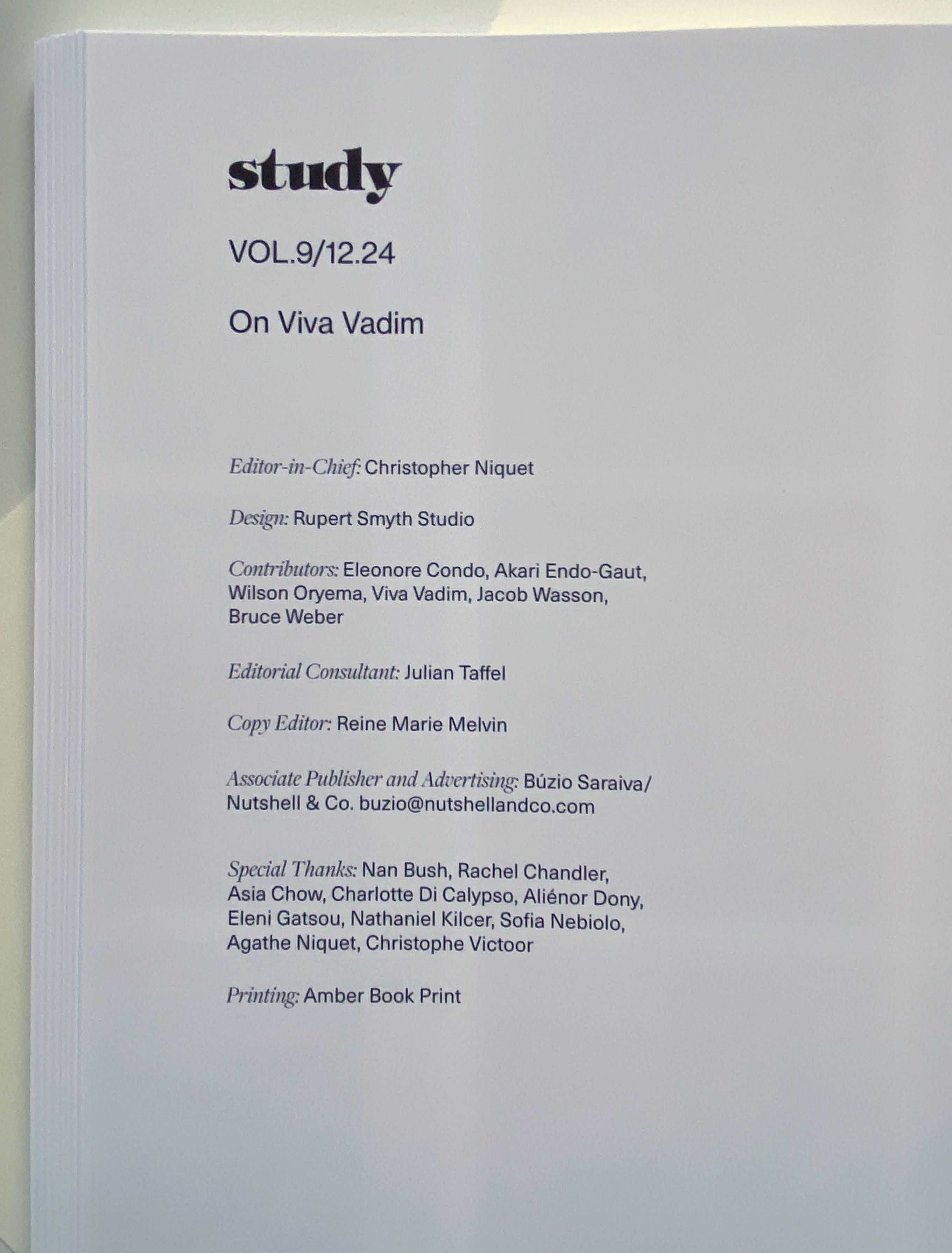 Study Volume 9 - On Viva Vadim
