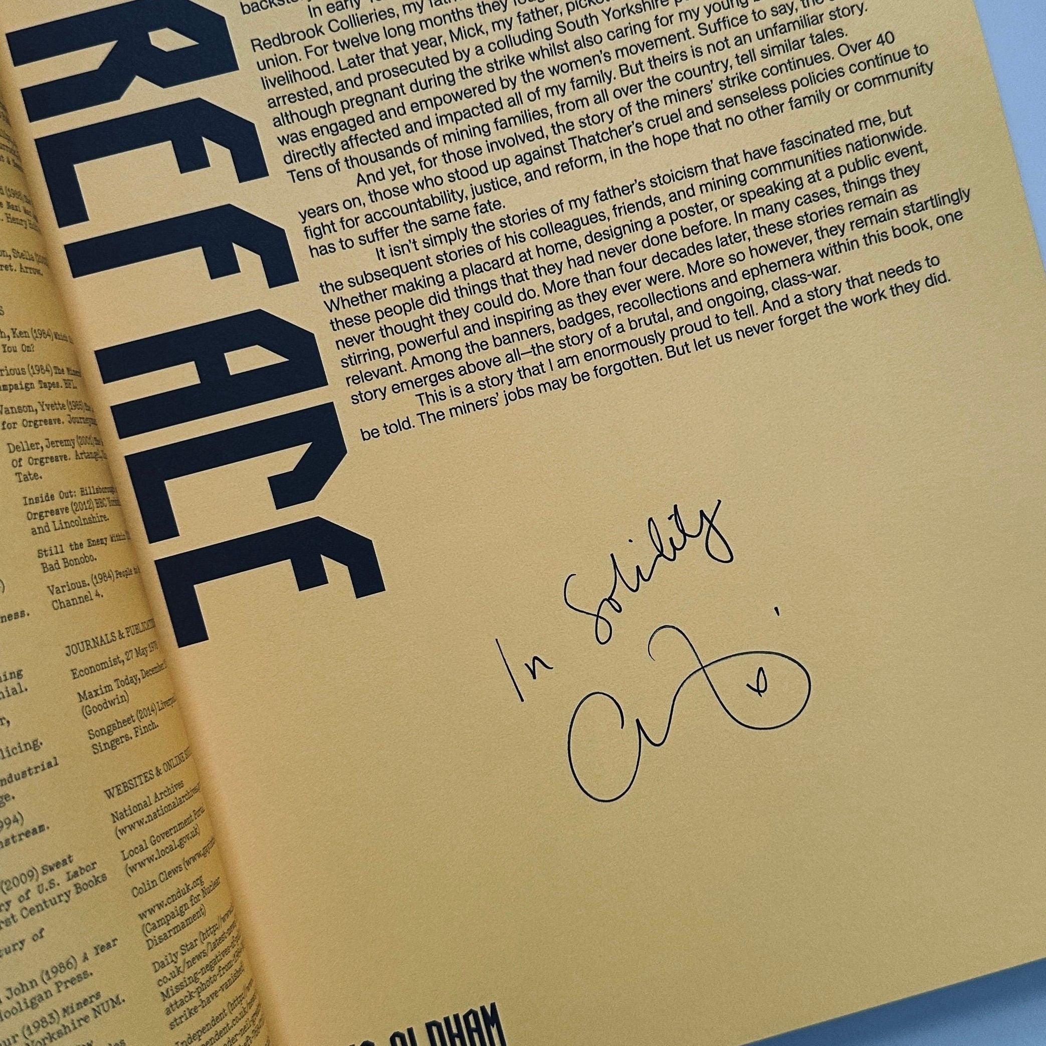 [SIGNED] CRAIG OLDHAM IN LOVING MEMORY OF WORK