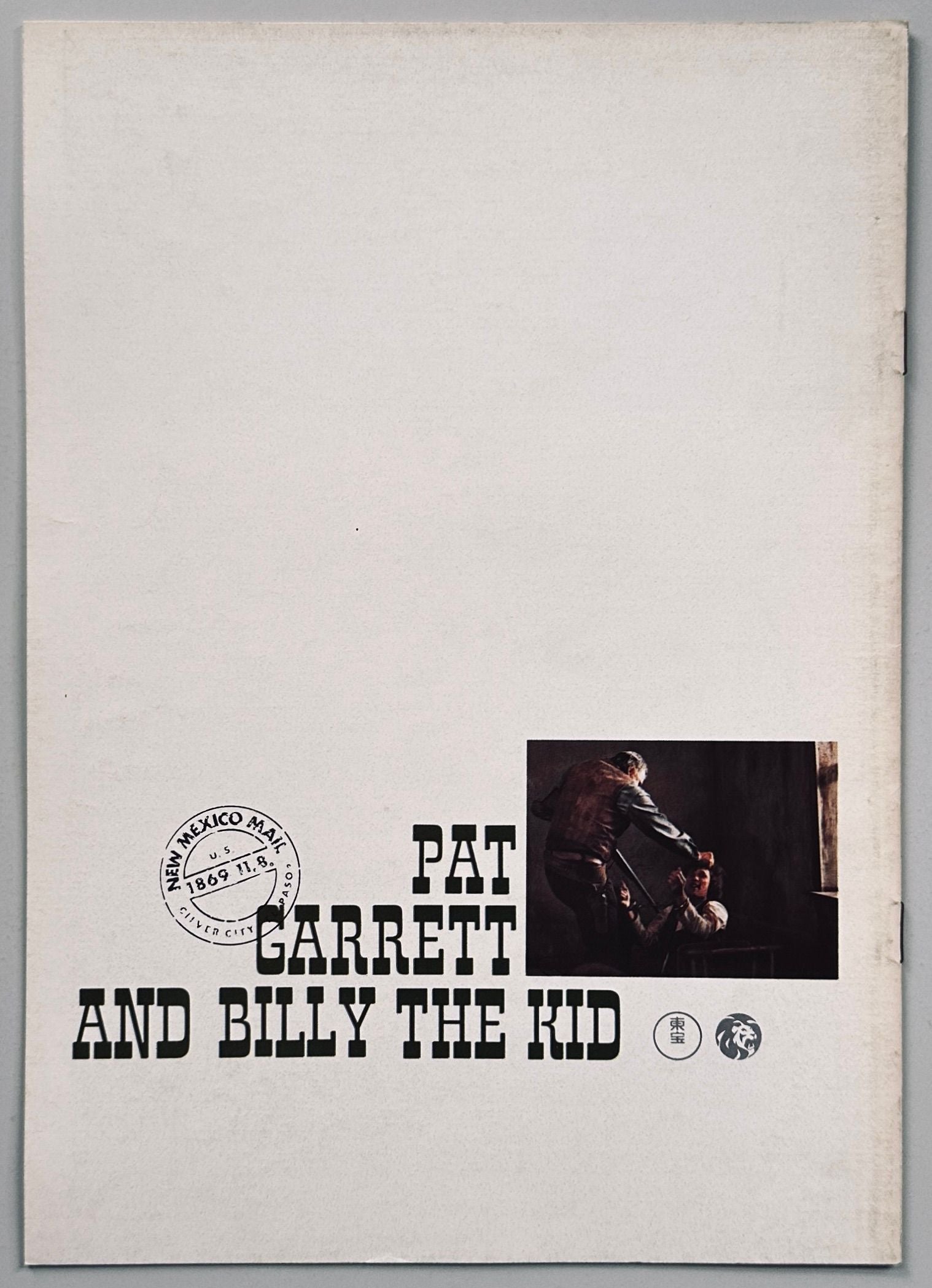 Pat Garrett and Billy The Kid Japanese Programme