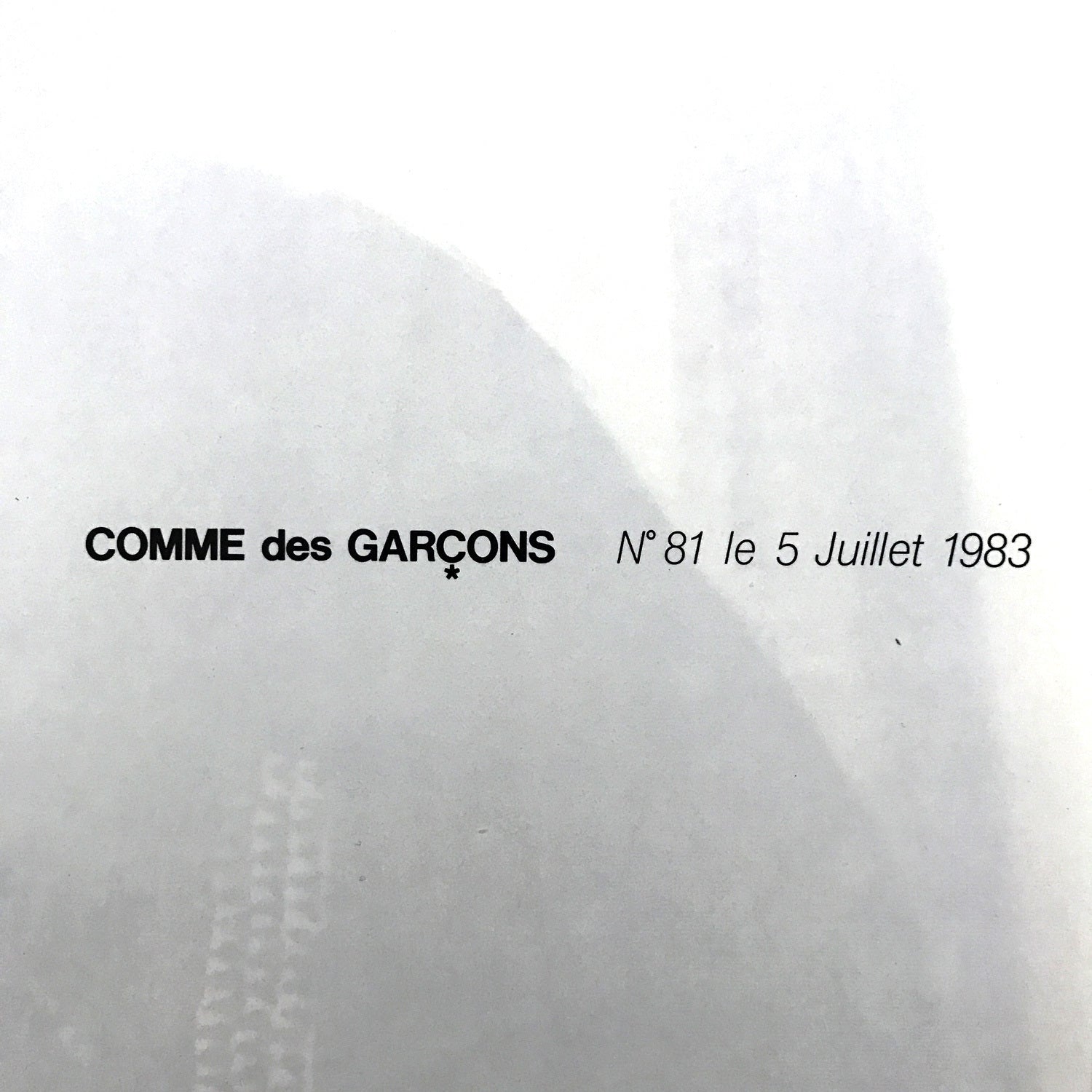 COMME des GARÇONS No.81 July 1983 Peter Lindbergh
