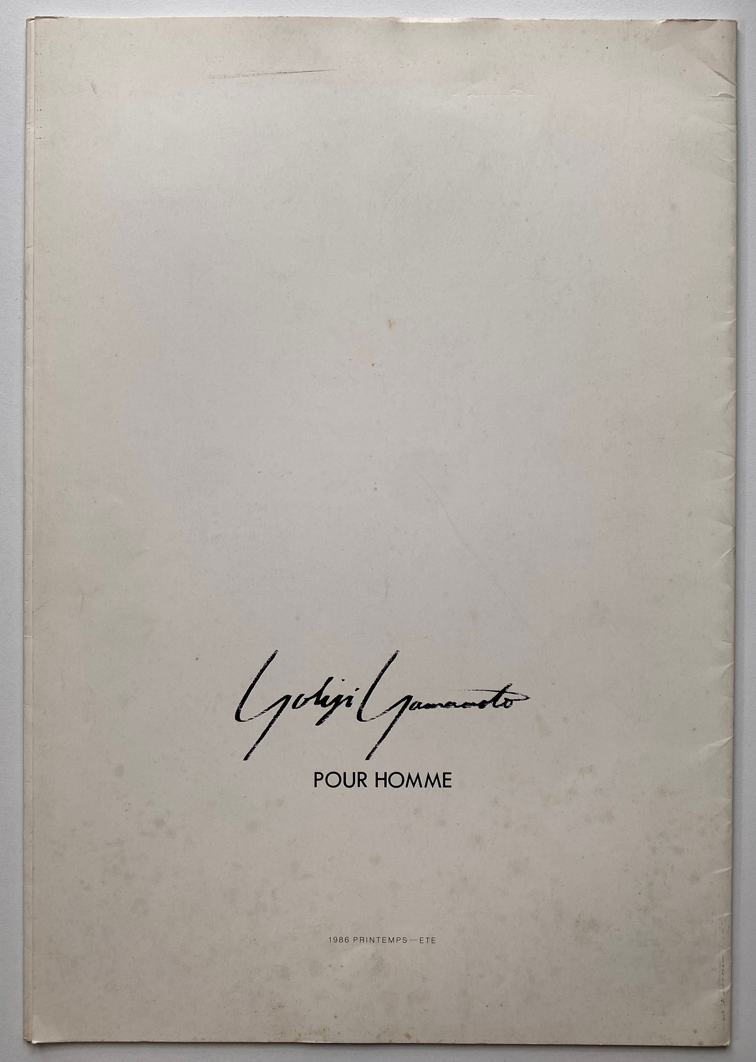 Yohji Yamamoto Pour Homme Printemps 1986