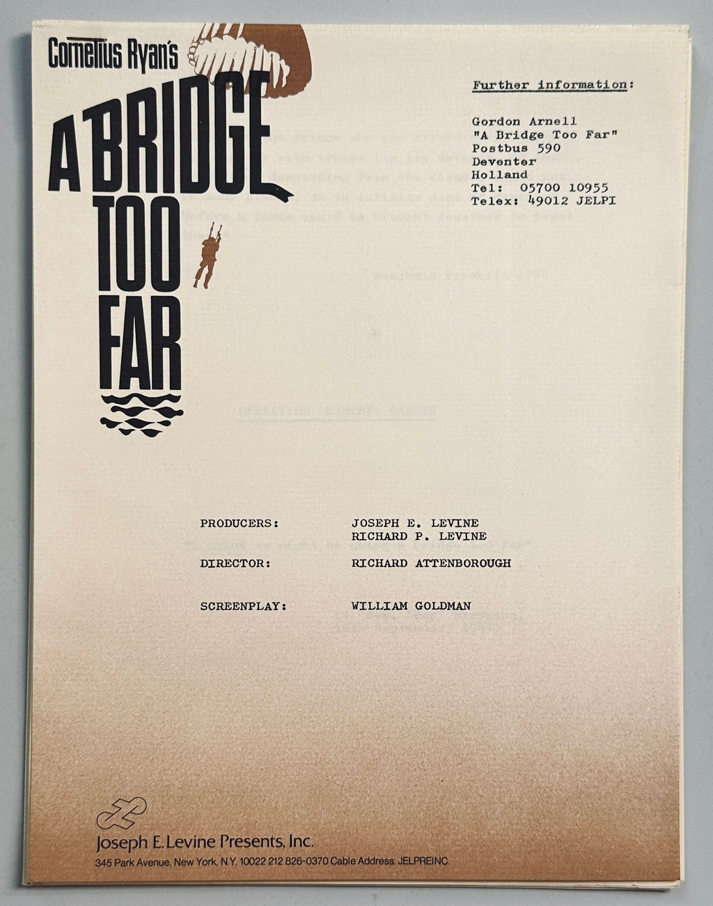 A Bridge Too Far Press Pack