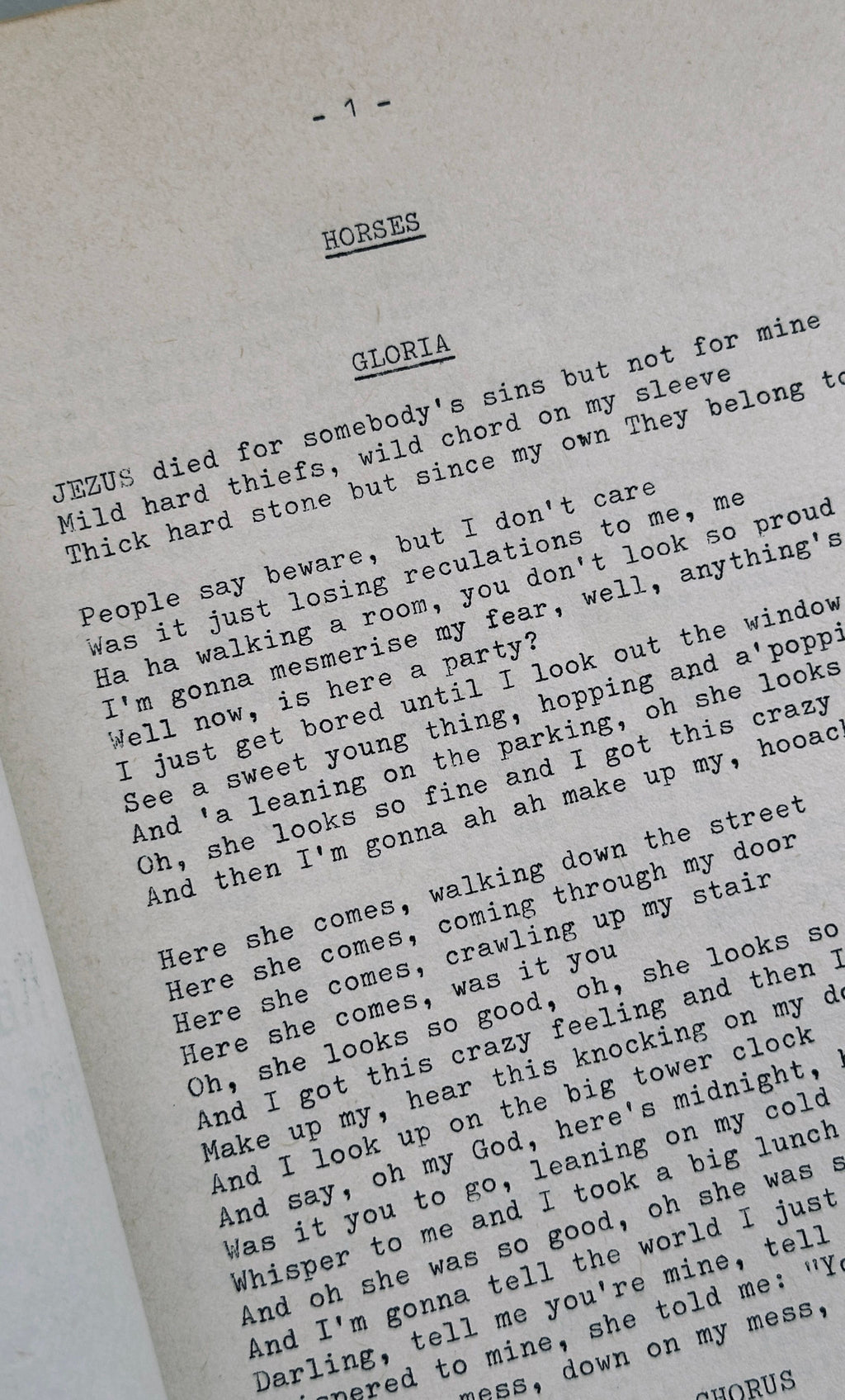 Patti Smith songbook