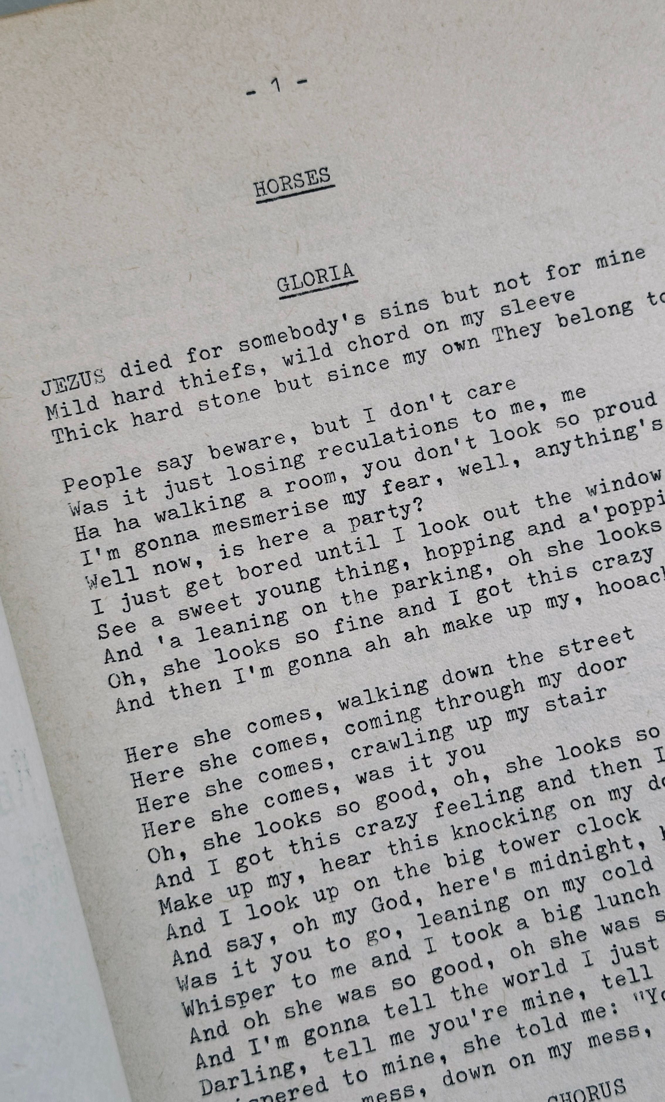 Patti Smith songbook