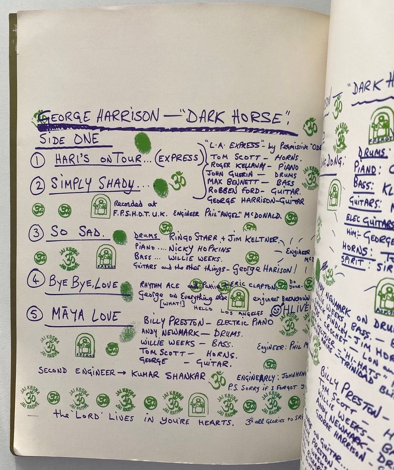 George Harrison Dark Horse Songbook
