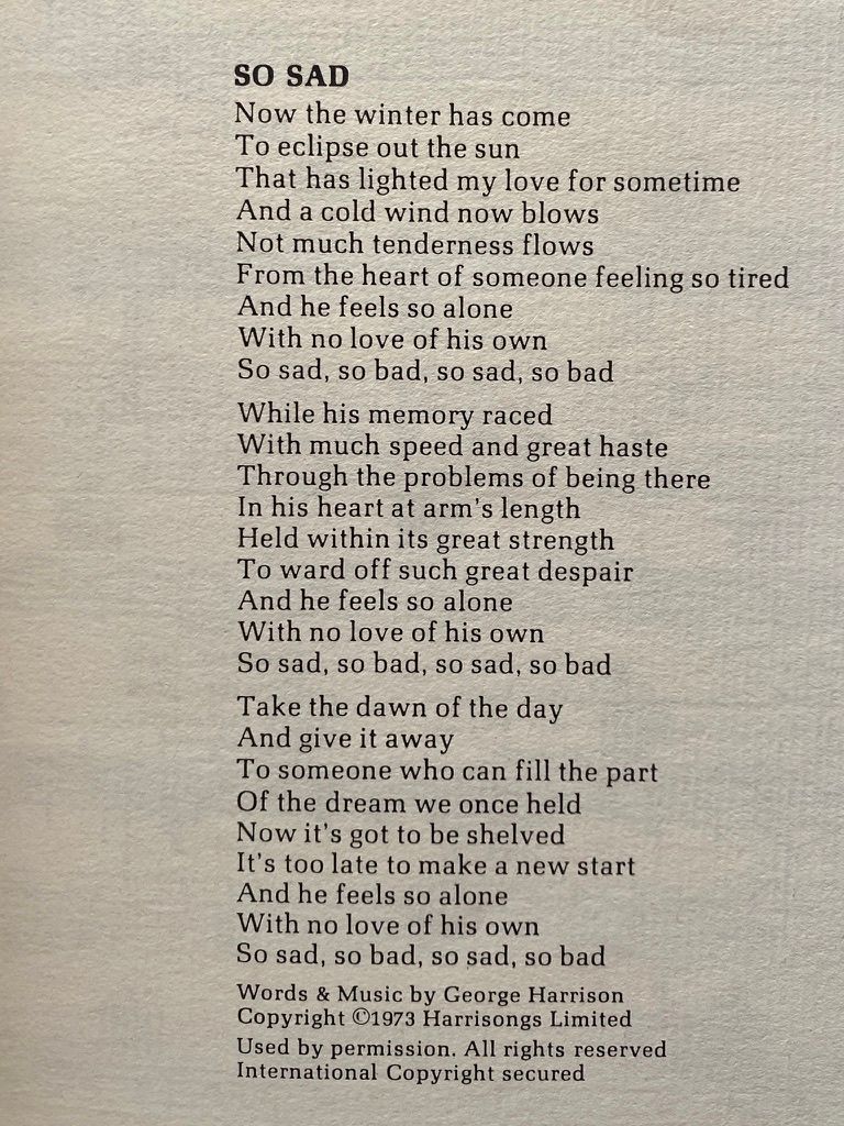 George Harrison Dark Horse Songbook