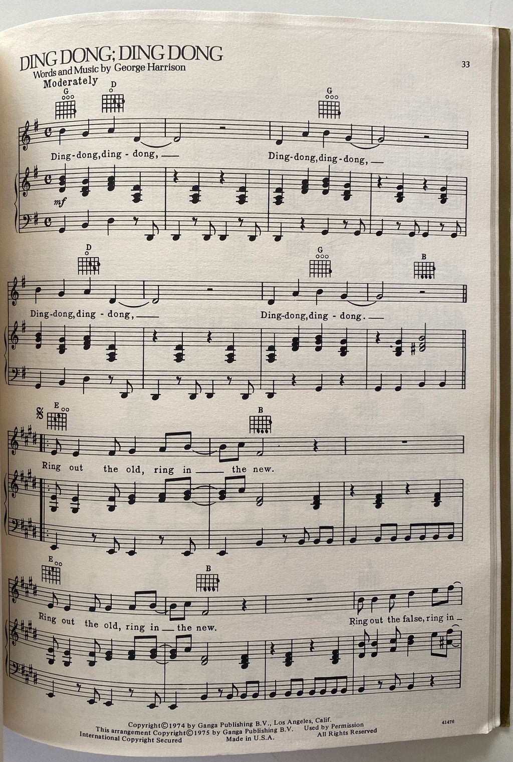 George Harrison Dark Horse Songbook