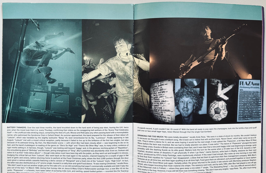 Blur Parklive Tour Programme