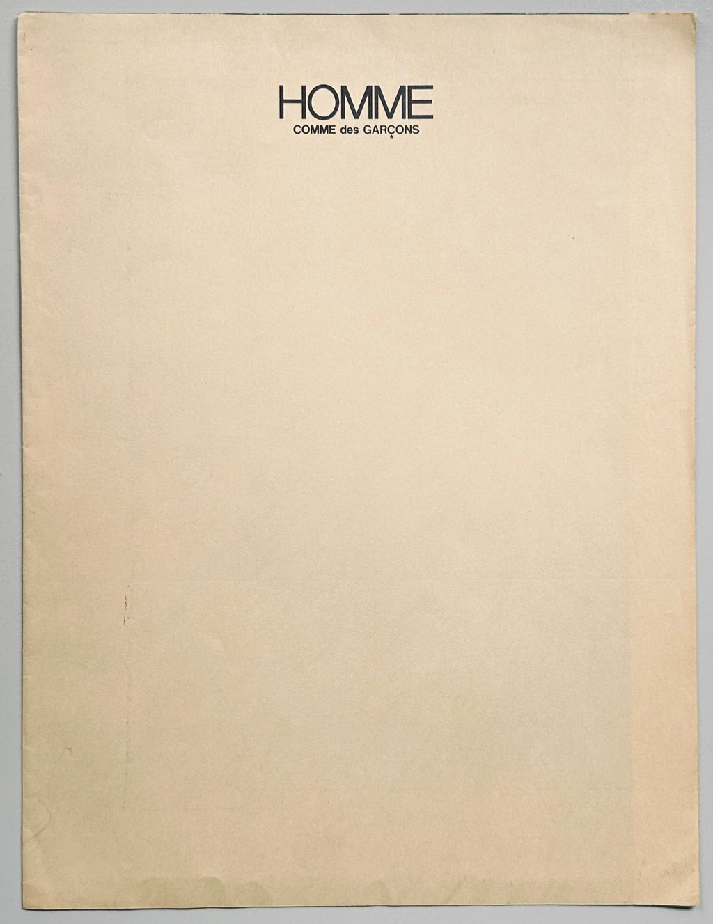 COMME des GARÇONS Homme 1981 No.6
