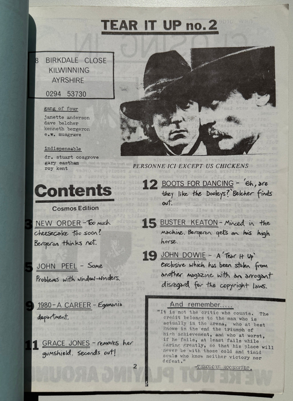Tear It Up Fanzine 1+2