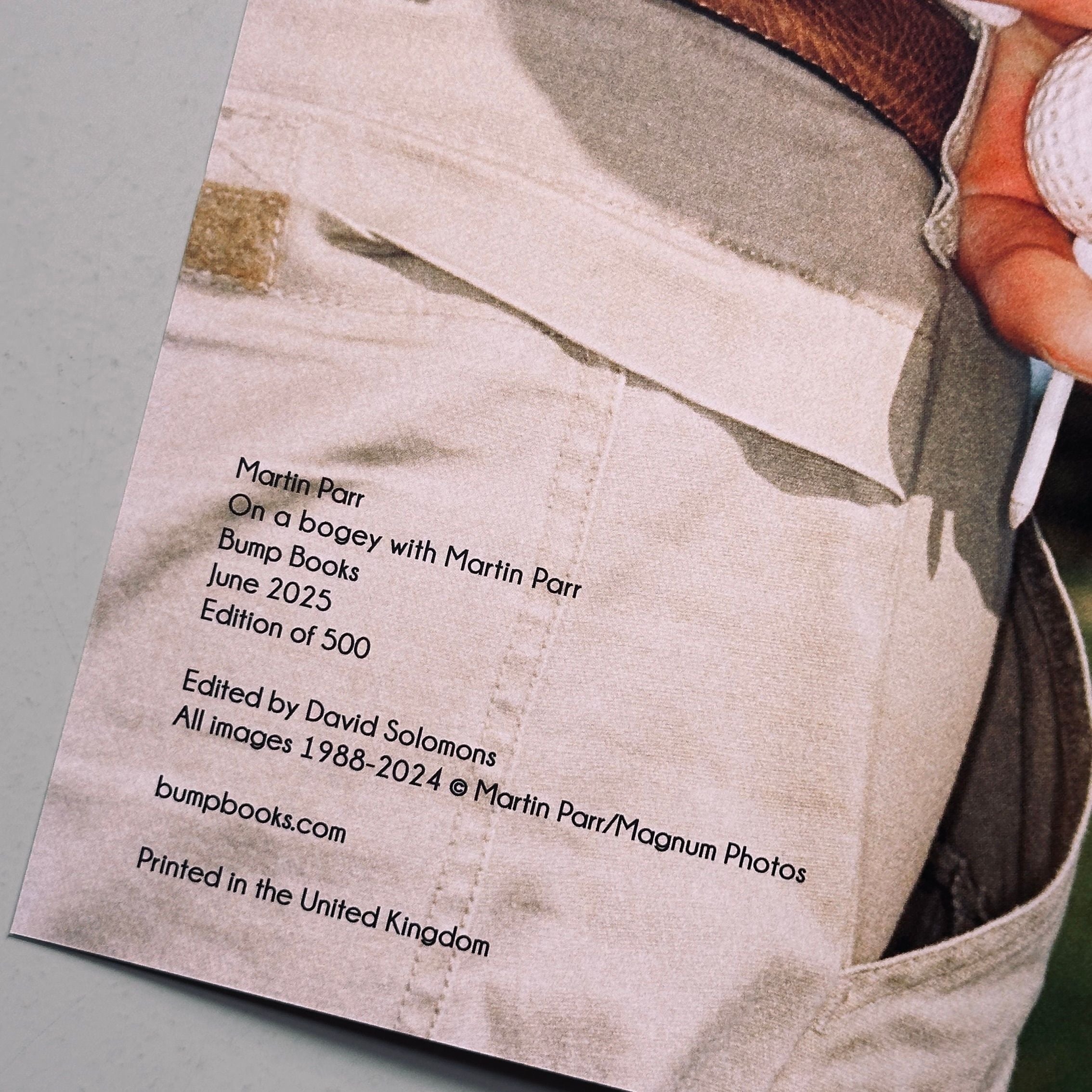 [SIGNED] MARTIN PARR ON A BOGEY WITH