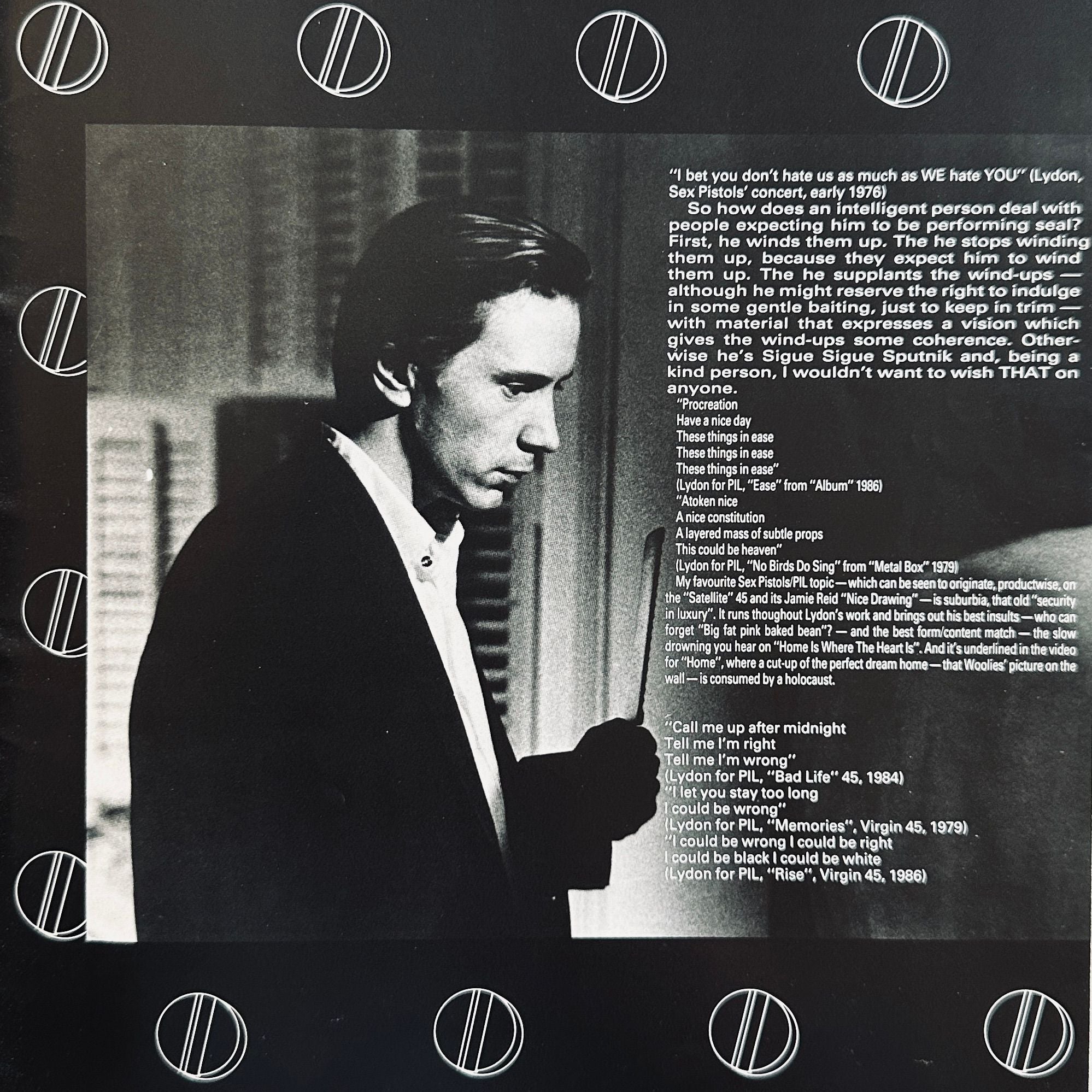 Public Image PiL Book Tour '85