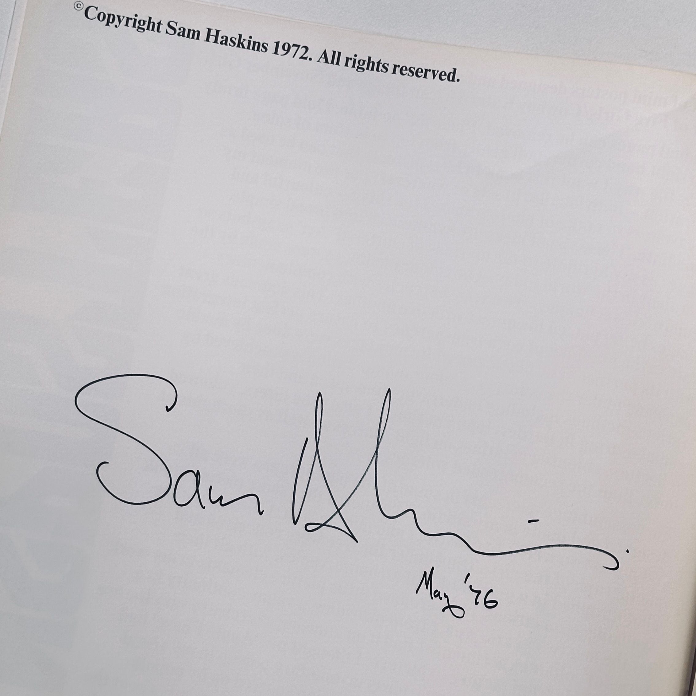 [SIGNED] SAM HASKINS POSTERS
