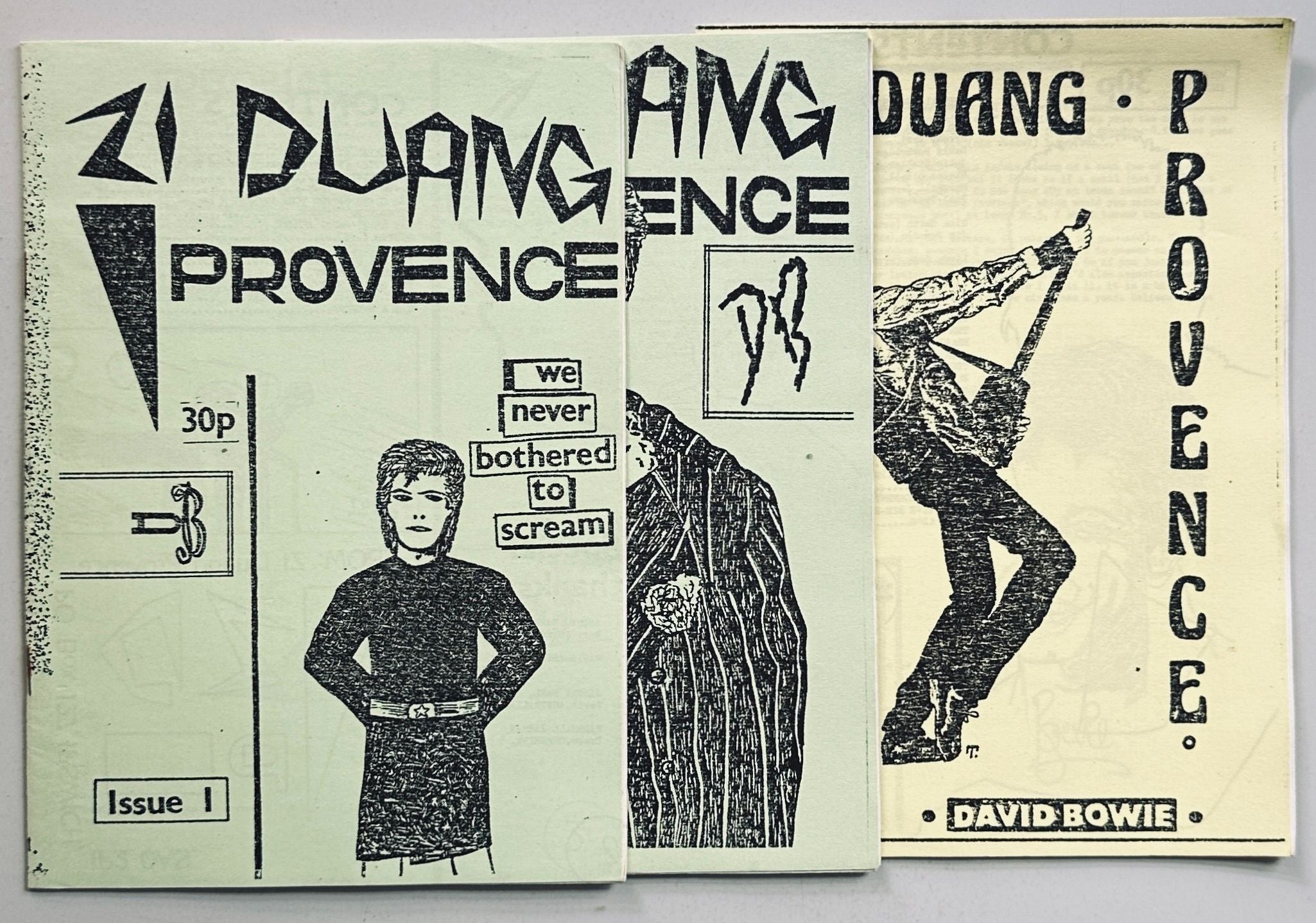 David Bowie Zi Duang Provence Fanzine 1-3