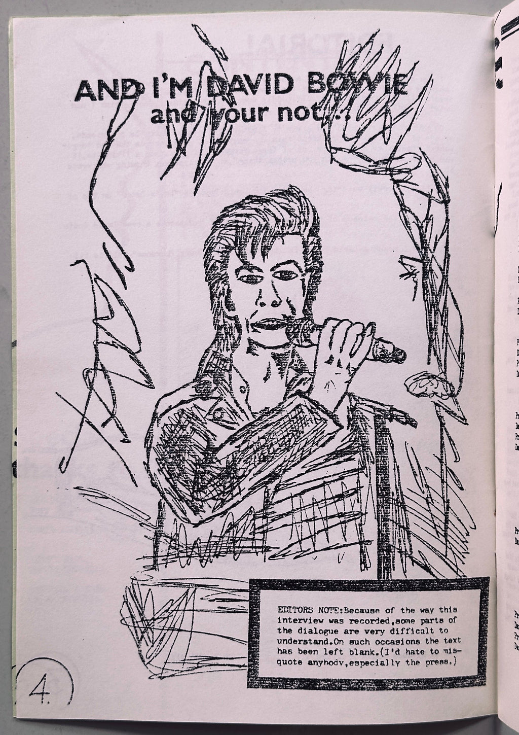 David Bowie Zi Duang Provence Fanzine 1-3