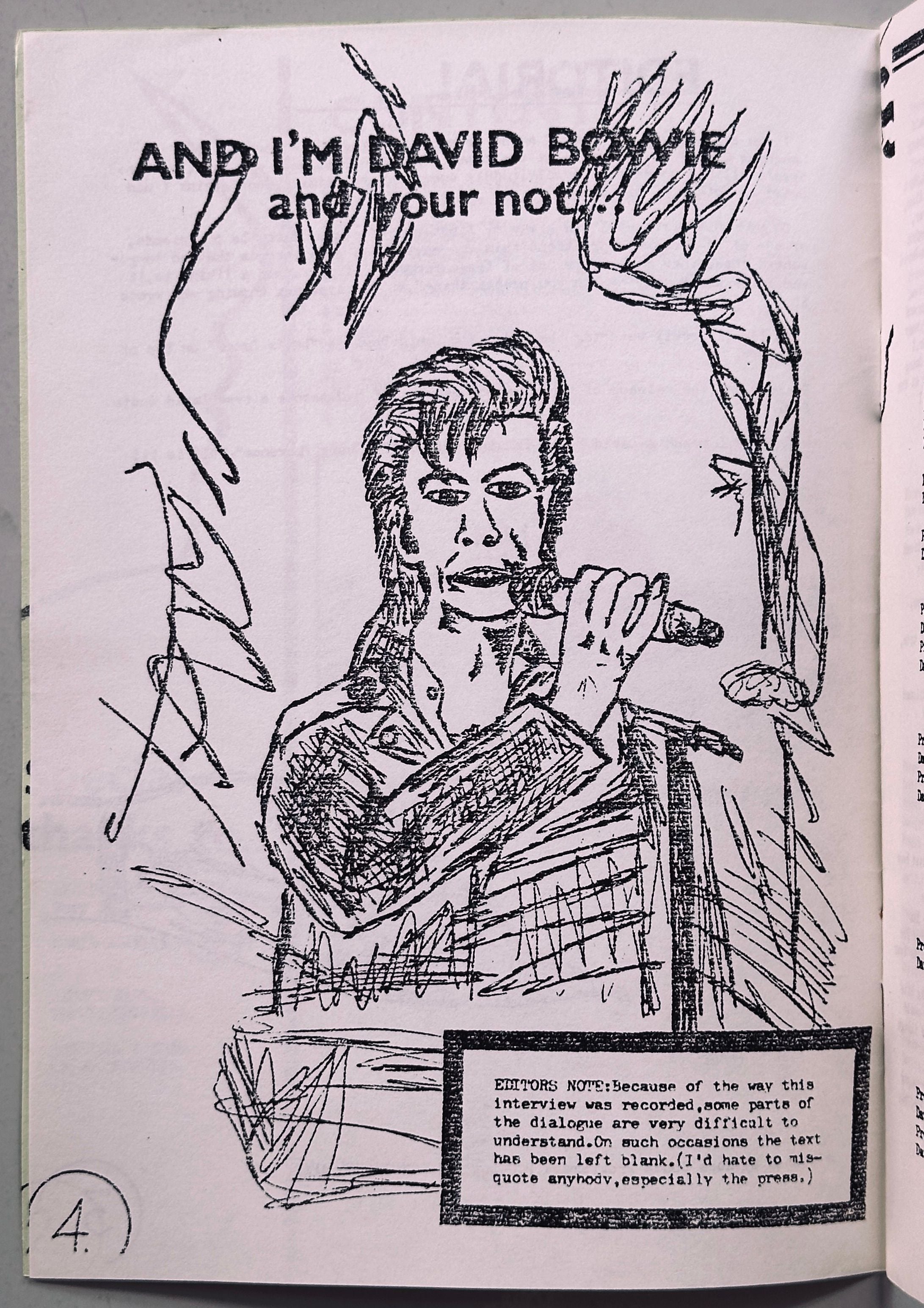 David Bowie Zi Duang Provence Fanzine 1-3