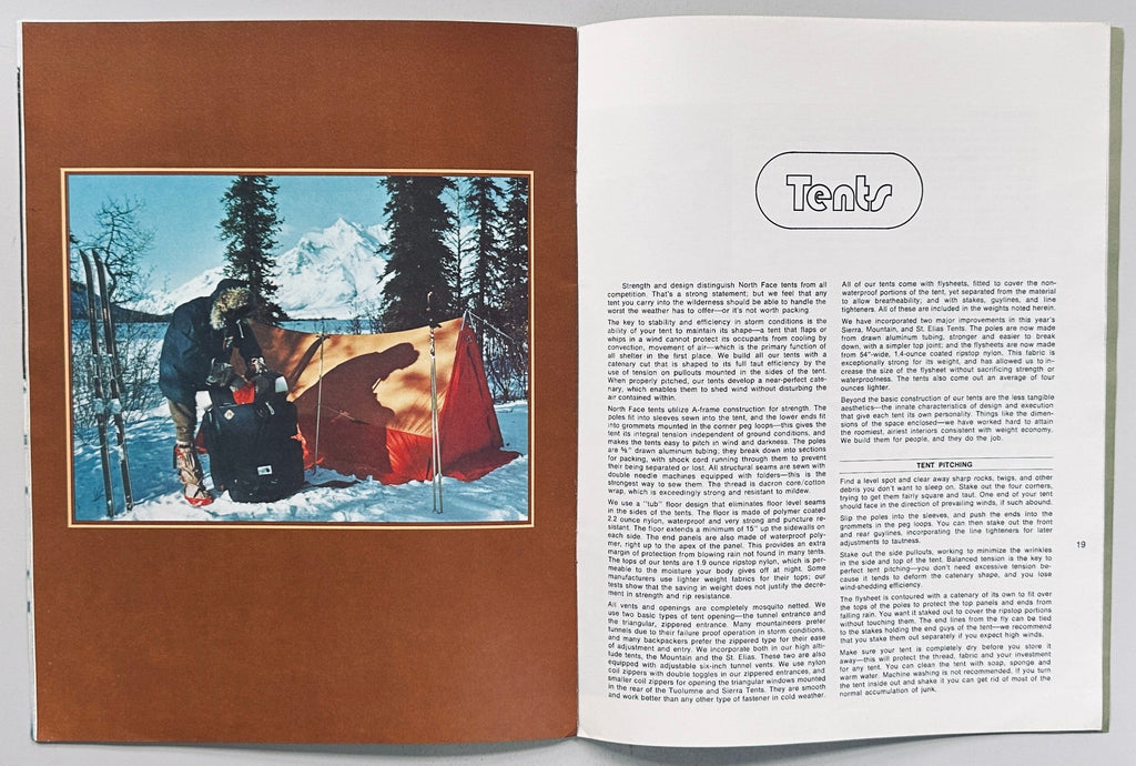 The North Face 1973 catalogue
