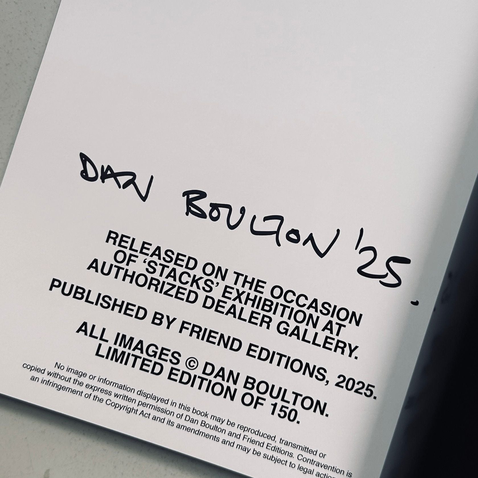 [SIGNED] DAN BOULTON STACKS