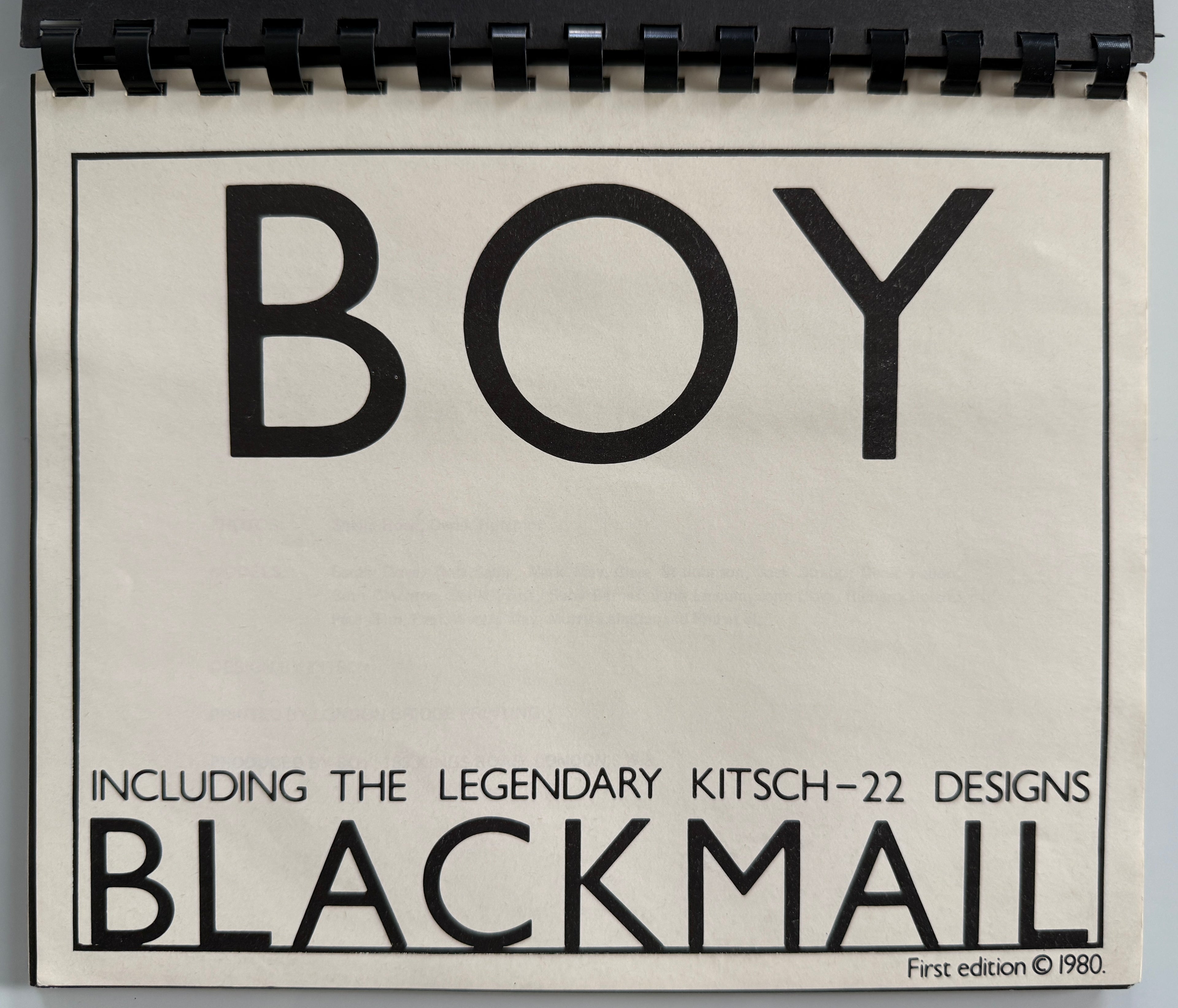 Boy Blackmail 1st Edition 1980