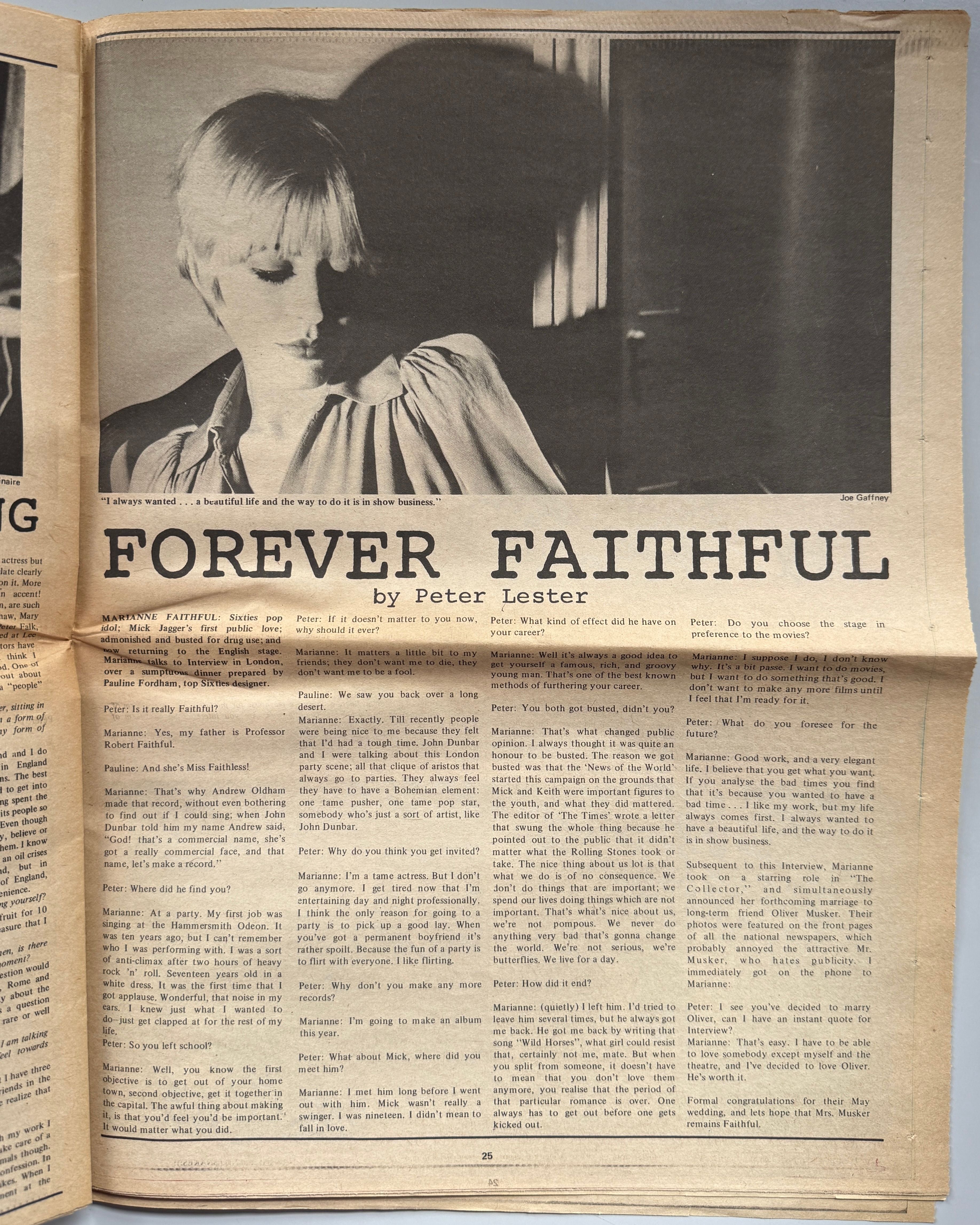 Interview Magazine 1974 Charlotte Rampling