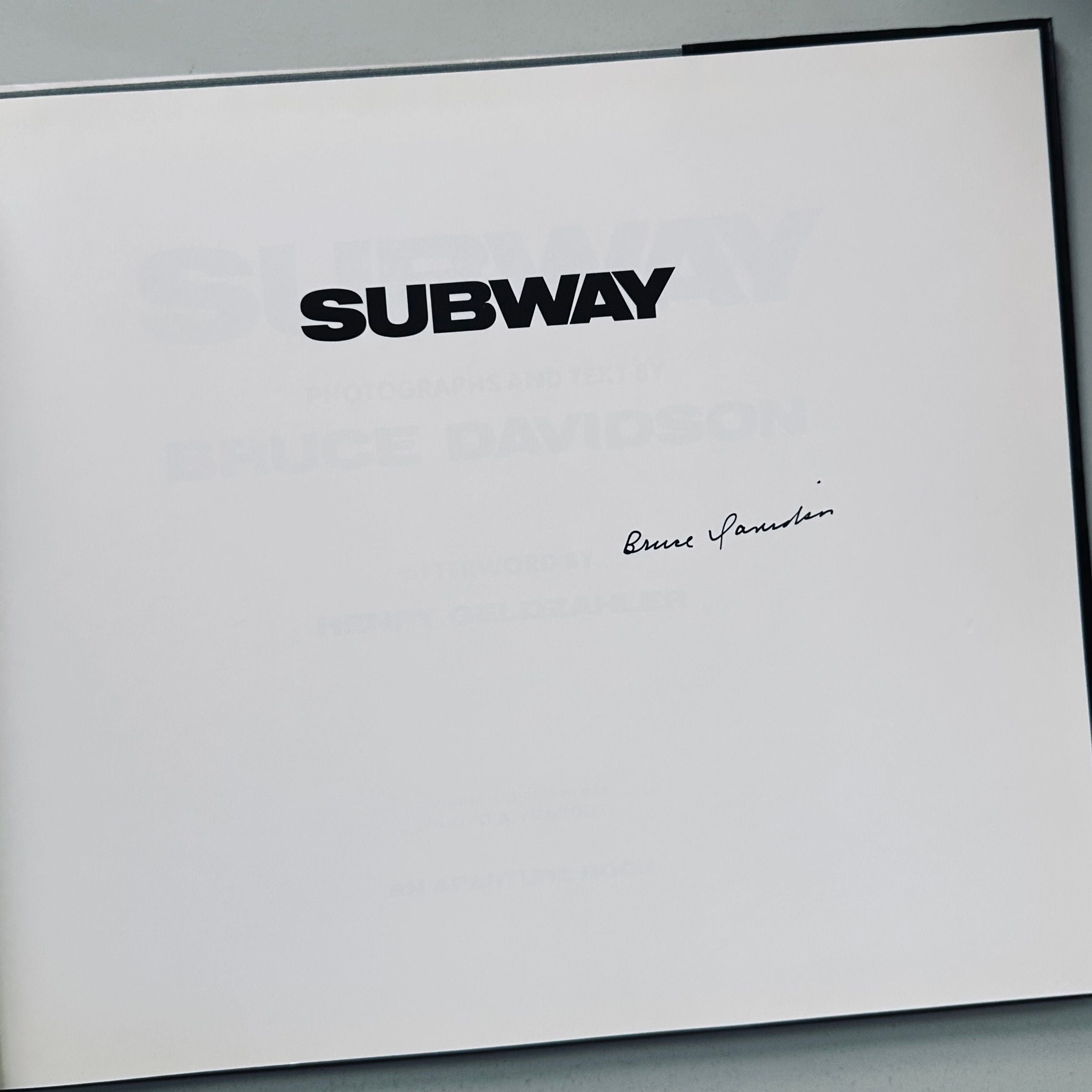 [SIGNED] BRUCE DAVIDSON SUBWAY