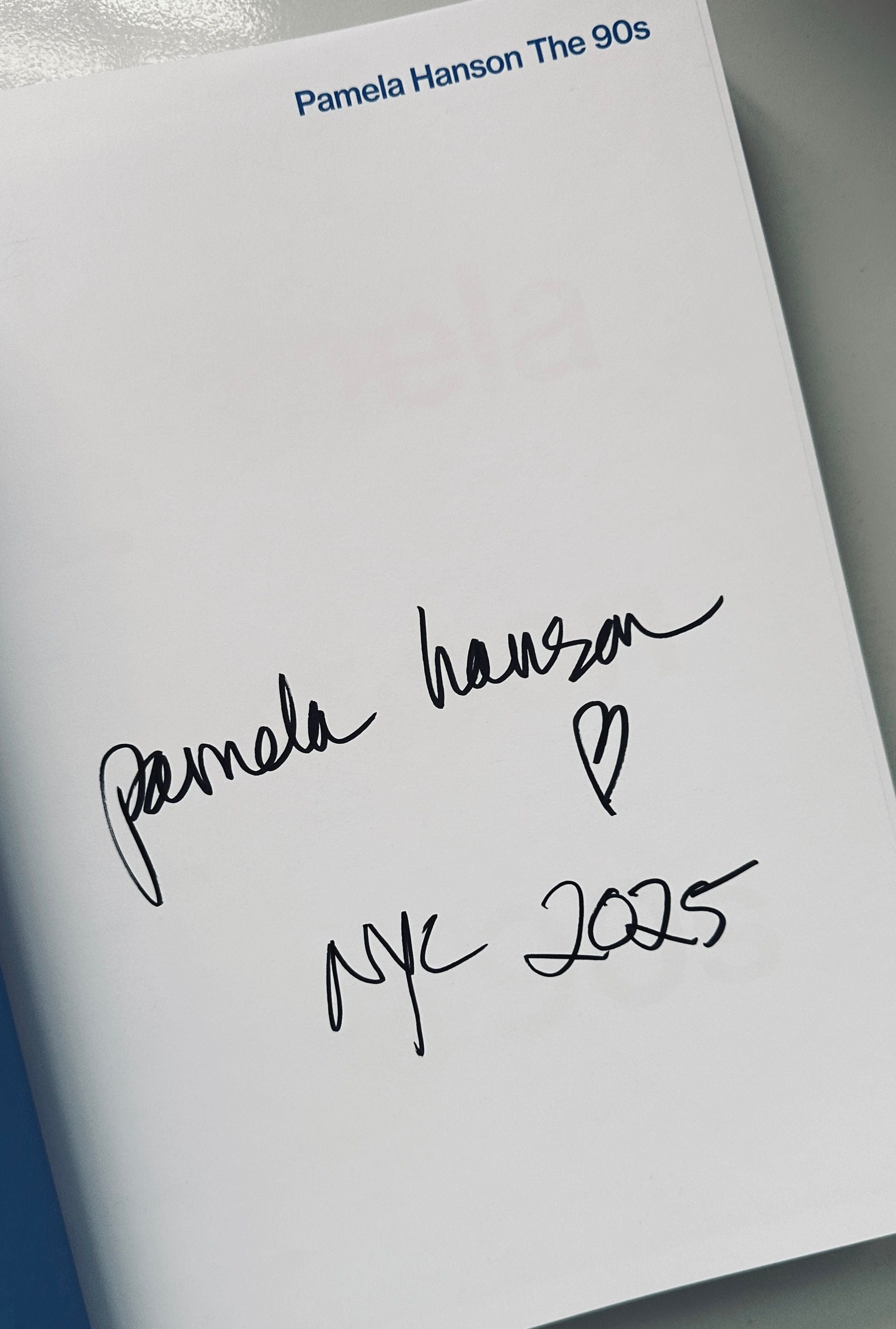 SIGNED] PAMELA HANSON THE 90'S – IDEA