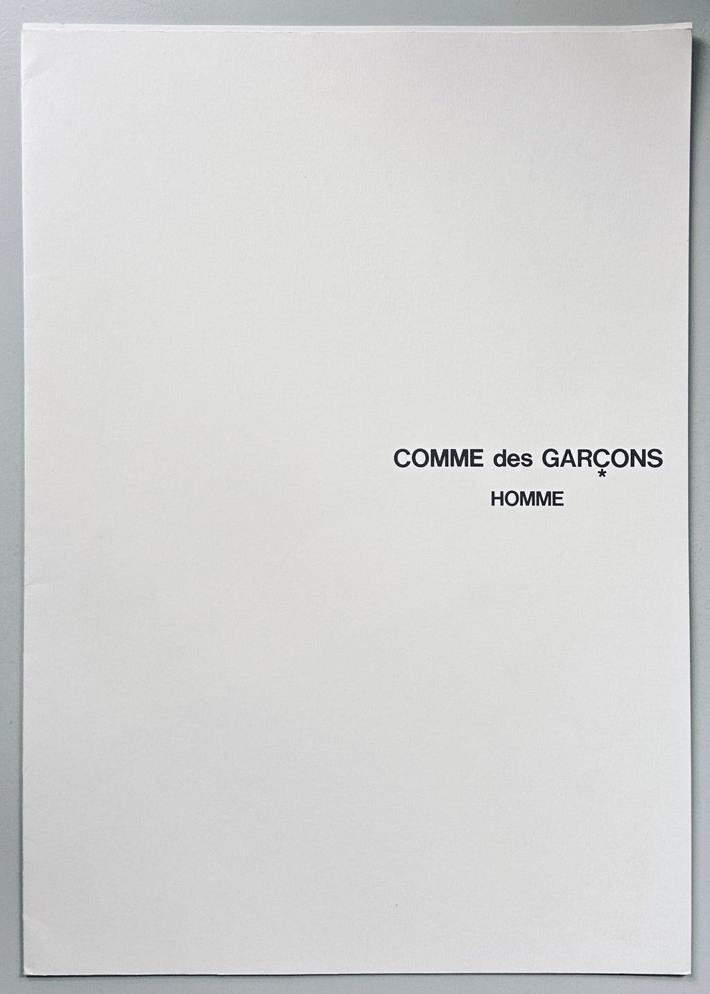 COMME des GARÇONS Homme 1987 No.26