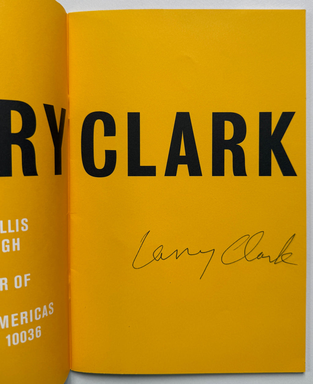 [SIGNED] LARRY CLARK ICP CATALOGUE
