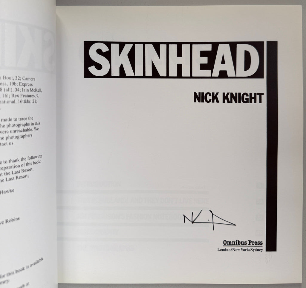 [SIGNED] NICK KNIGHT SKINHEAD