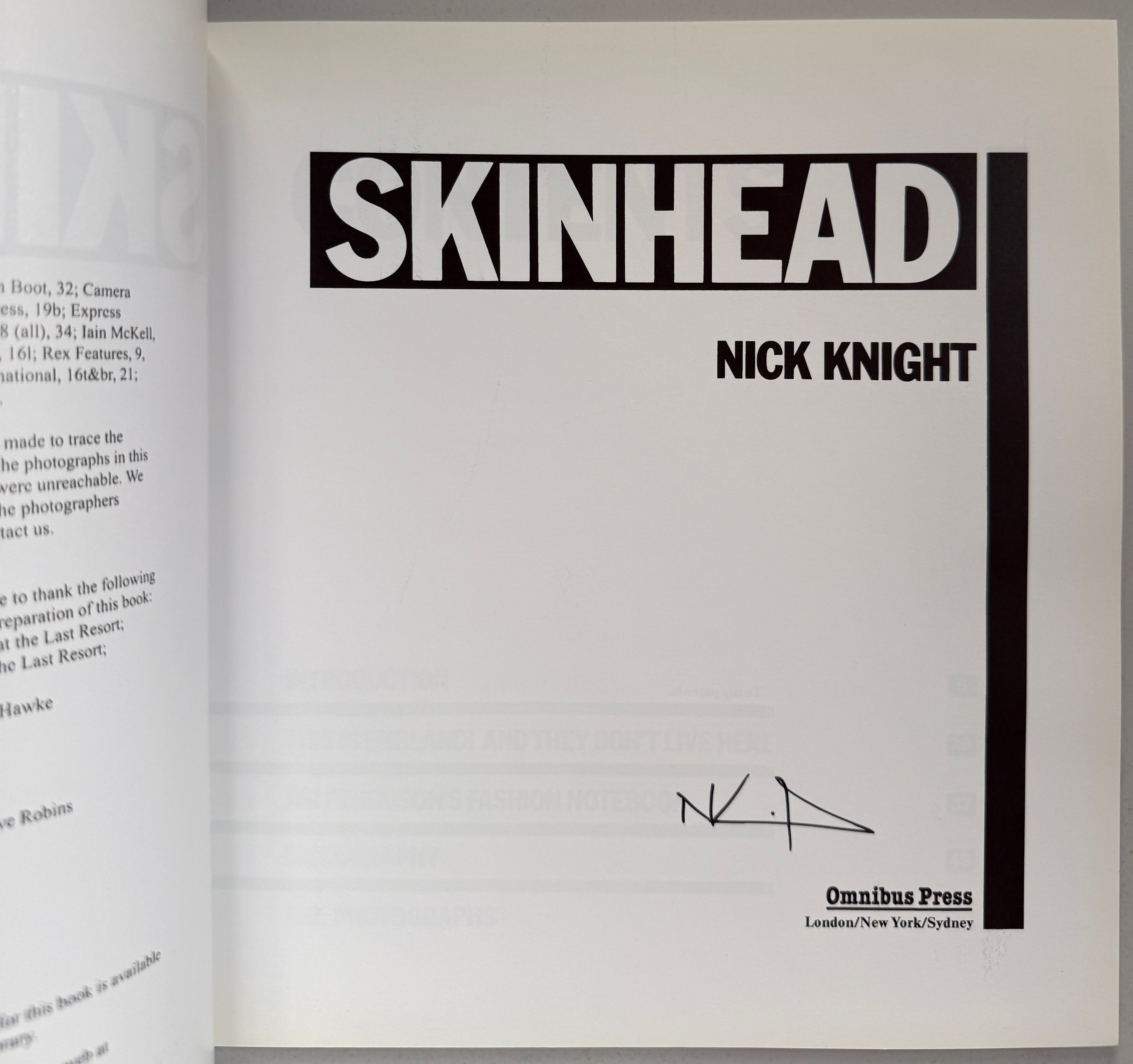 [SIGNED] NICK KNIGHT SKINHEAD