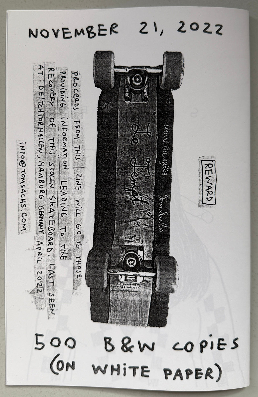 Tom Sachs Mark Gonzalez Zine