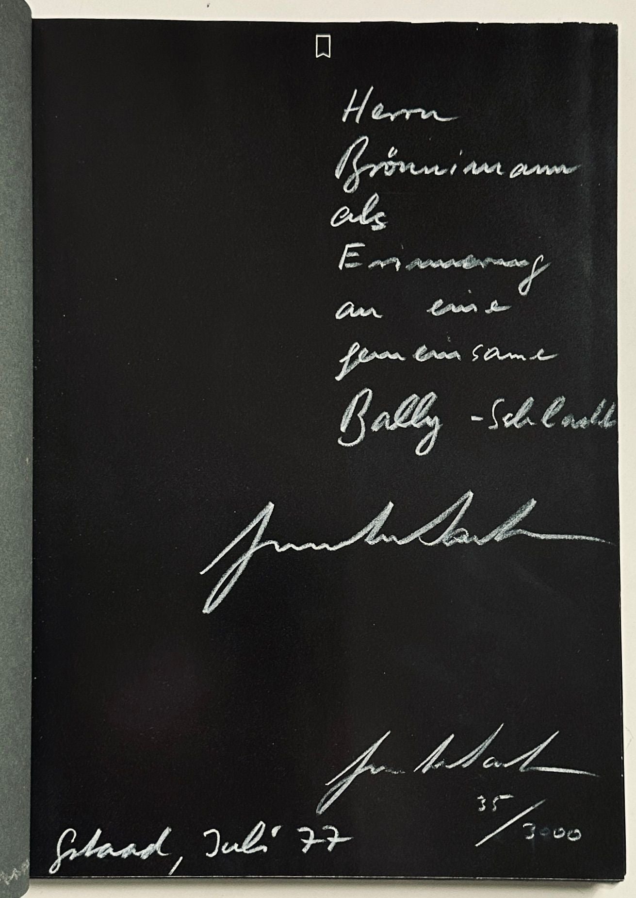 [SIGNED] GUNTER SACHS MADCHEN IN MEINEN AUGEN
