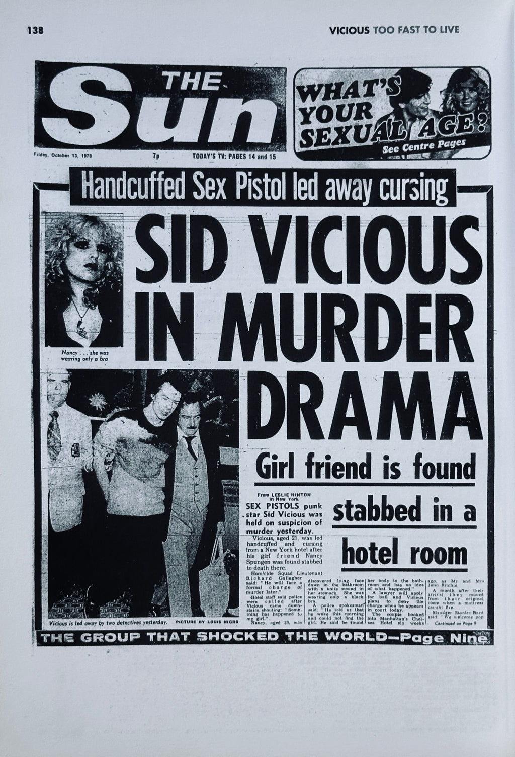 Sid Vicious Too Fast To Live